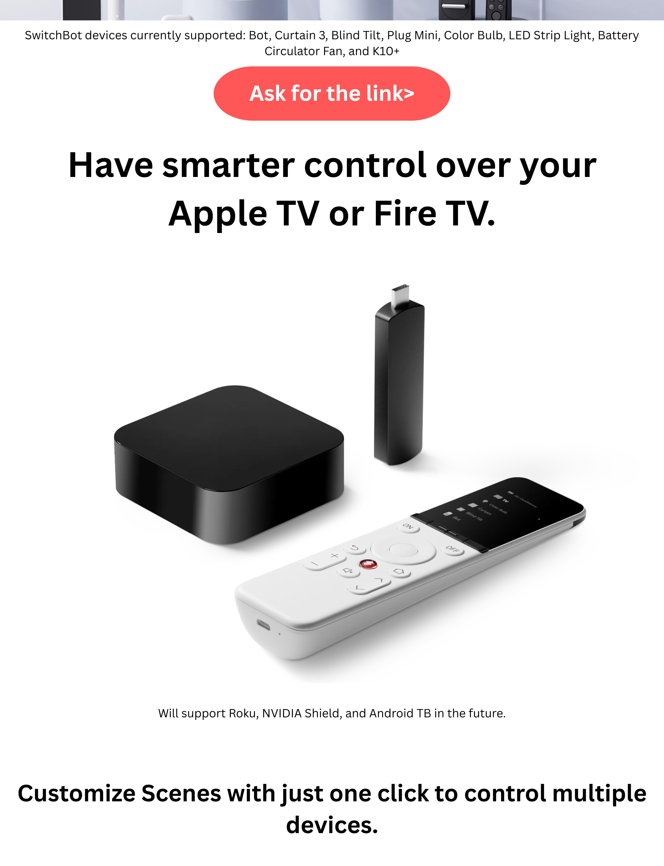 SwitchBot Universal Remote + Hub 2 Matter Combo | All-in-One IR Control ...