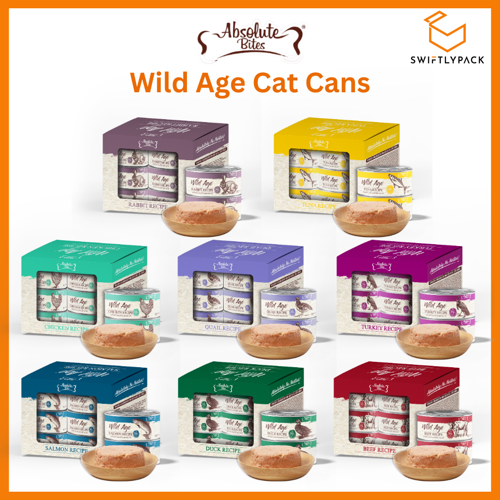 Absolute Bites Wild Age Cat Can Food 80g x 6cans - Complete & Balance ...
