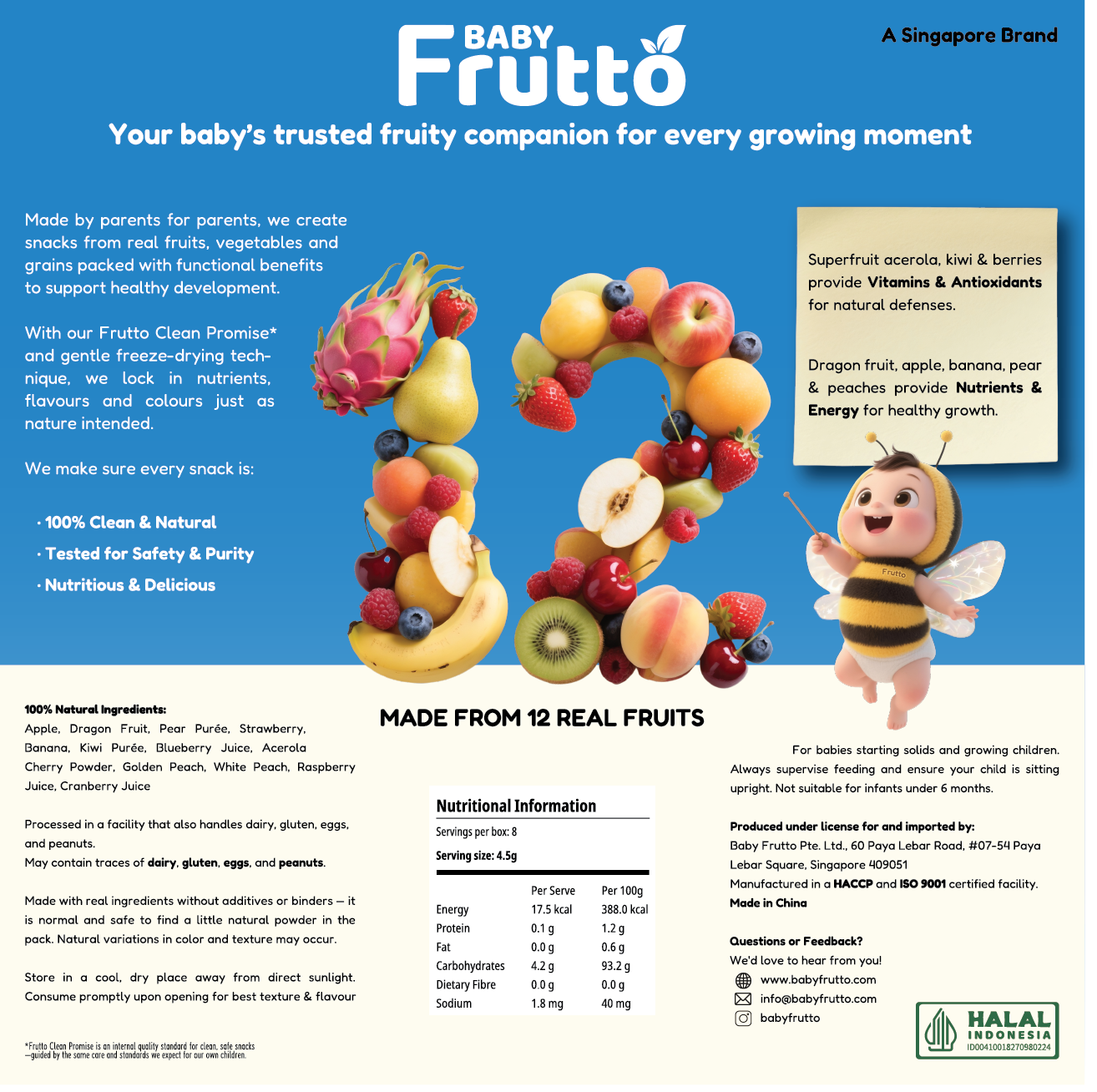 Baby Frutto Snack Bundle – Freeze-Dried Fruits & Veggies | No Added ...