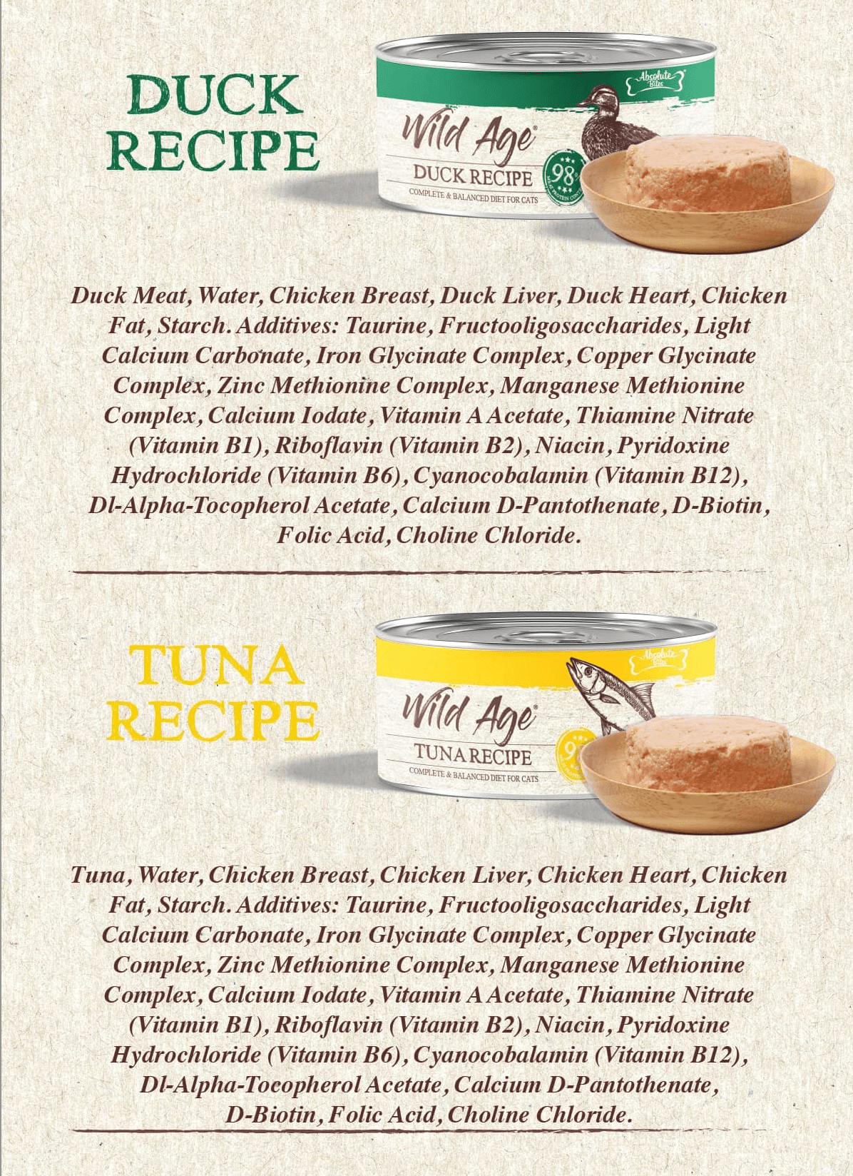 Absolute Bites Wild Age Complete & Balanced Diet Canned Cat Wet Food ...