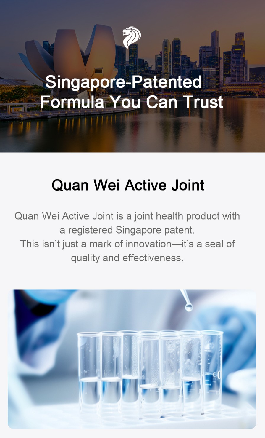 Quan Wei Active Joint 全威关节活素, Patented Relief Joint Pain, Enhance Blood ...