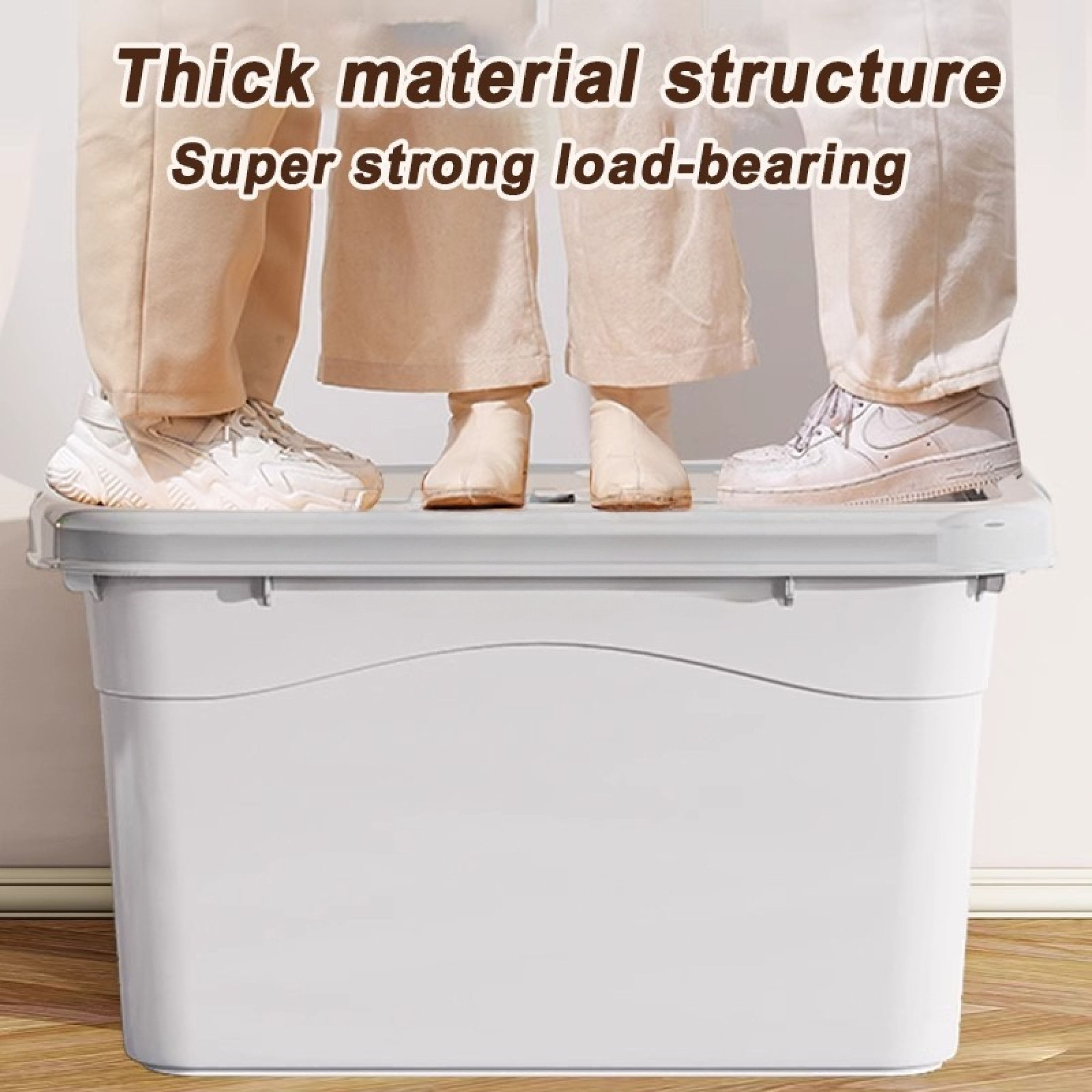 YOUNEED Storage Box Stackable 150L Larger Container With Wheels ...
