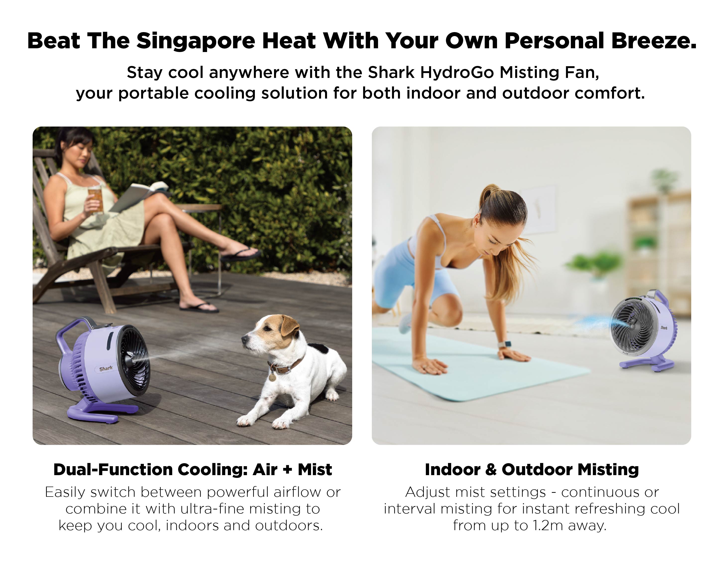 [NEW ARRIVAL] Shark FlexBreeze HydroGo™ Portable Misting Fan - FA050SM ...