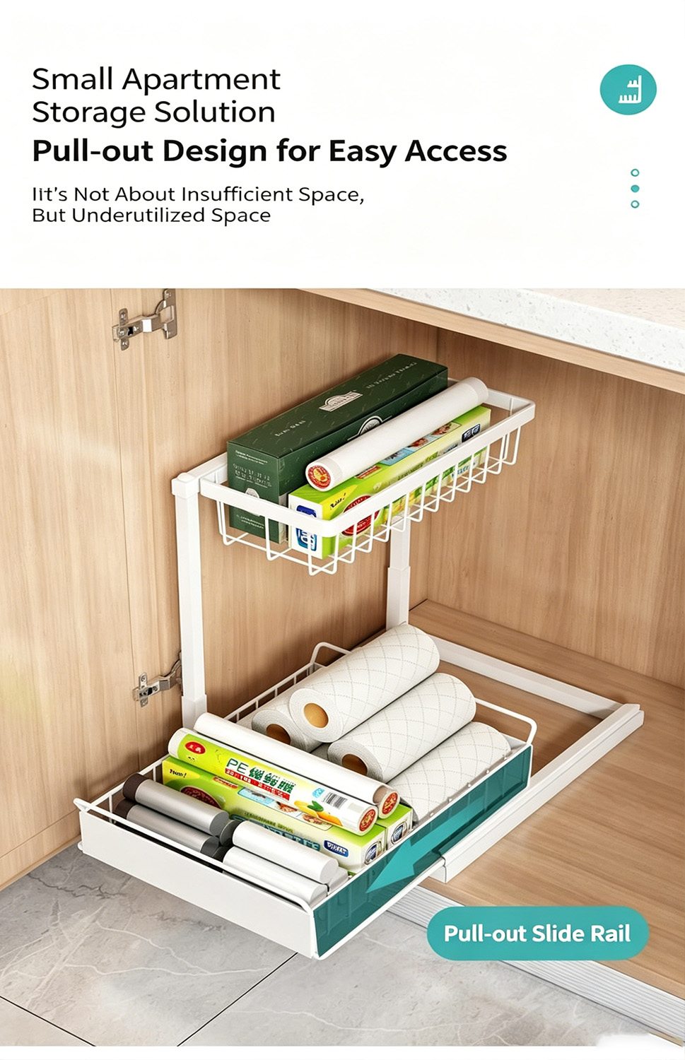 【Stock】Storage rack under sink kitchen storage rack sink storage rack ...