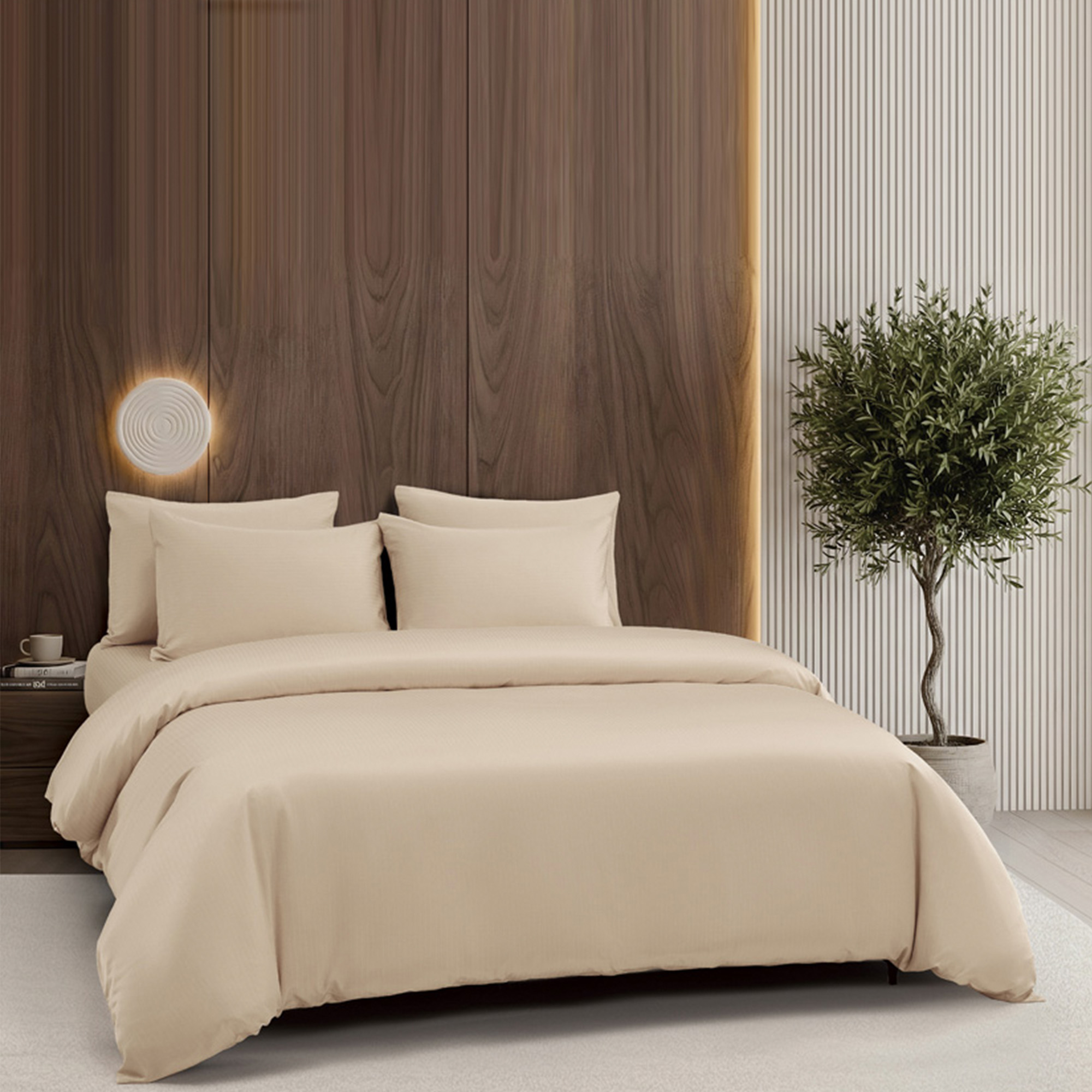 (New Arrival) Epitex Melange 1600TC Tencel Blend Dobby Fitted Sheet Set ...