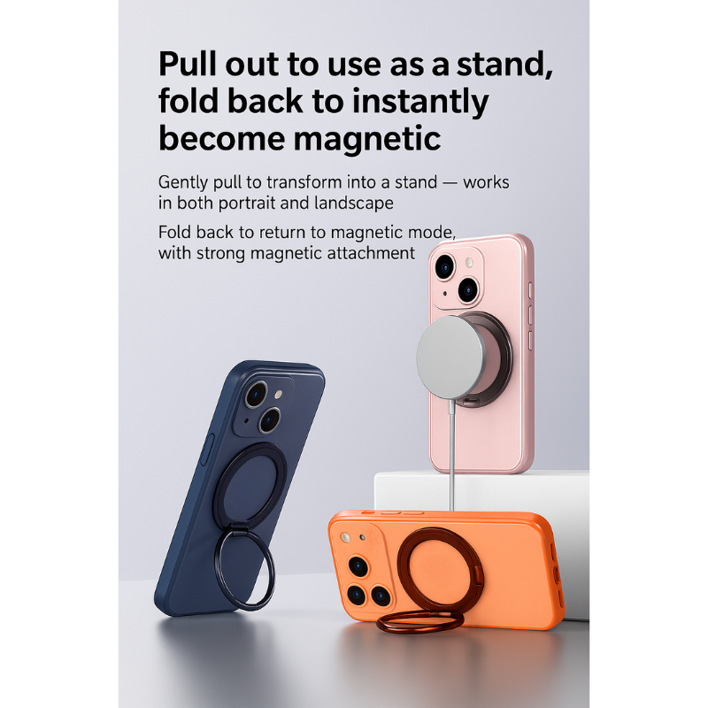 MaxTech for iPhone 17 Pro Max Case Orbit Case with Spinnable Magnetic ...