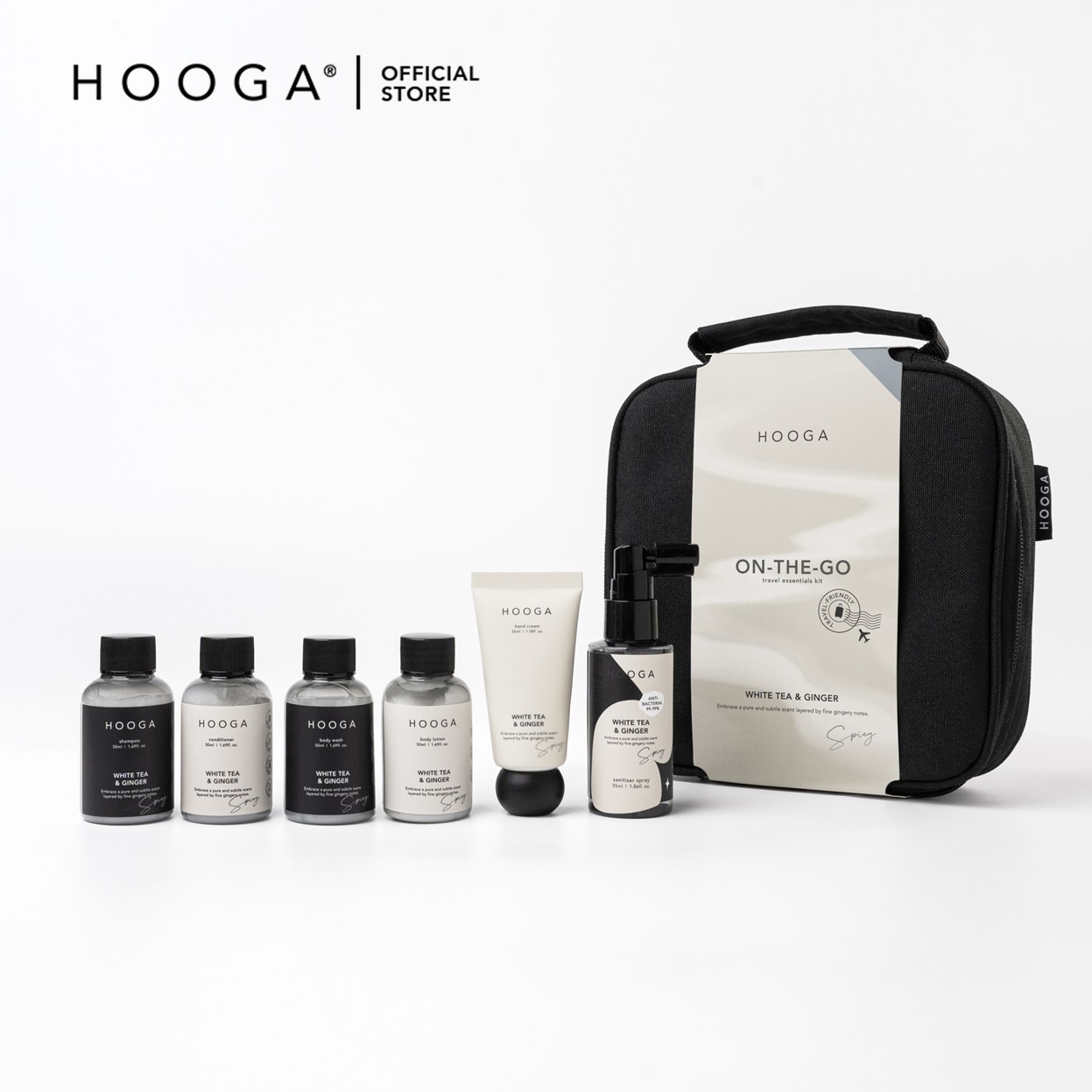 Hooga Black Series On-The-Go Travel Essential Kit (6 PIECES) | Travel ...