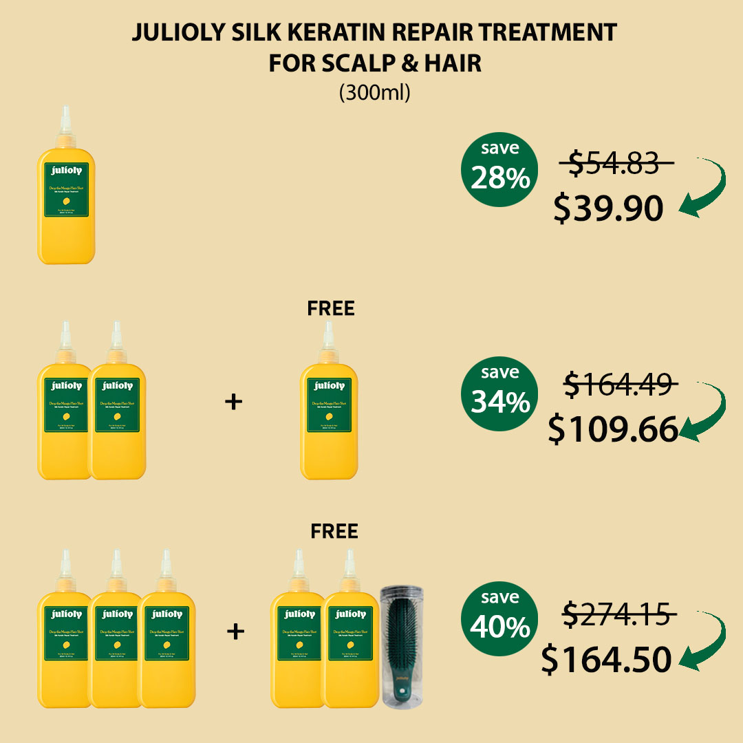 (JULIOLY OFFICIAL STORE) Silk Keratin Repair Treatment for Scalp and ...