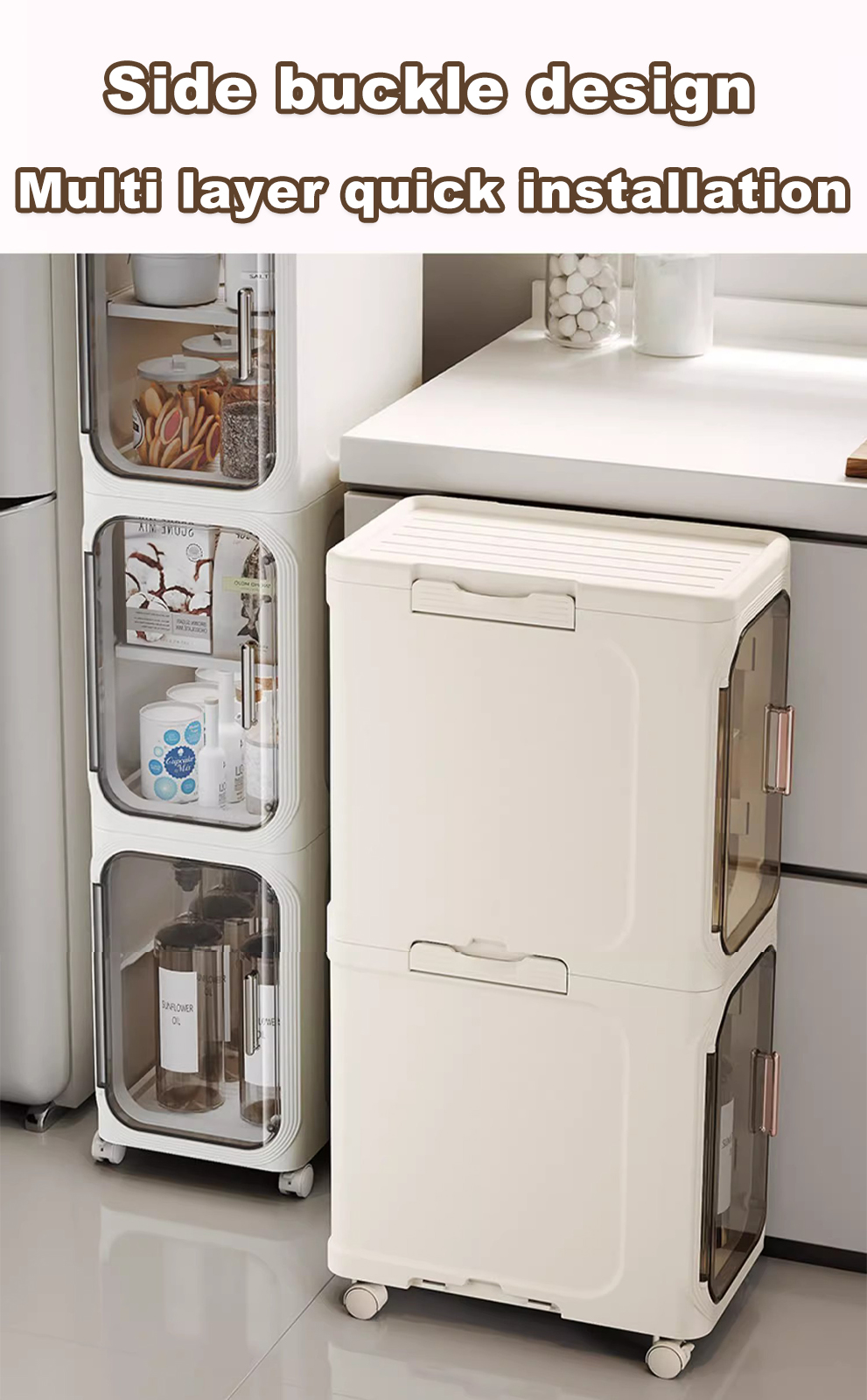 Salvo Slim Drawer Cabinet Gap Drawer Cabinet Moving Rack Kitchen Narrow ...