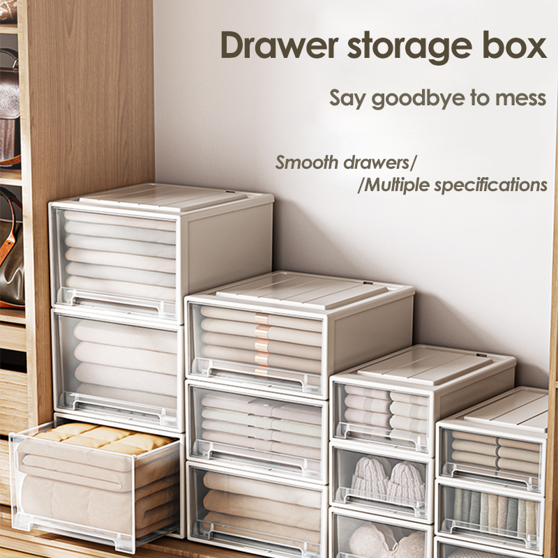TUSSAH Stackable Storage Drawer Box Plastic Storage Box Clothes/Toys ...