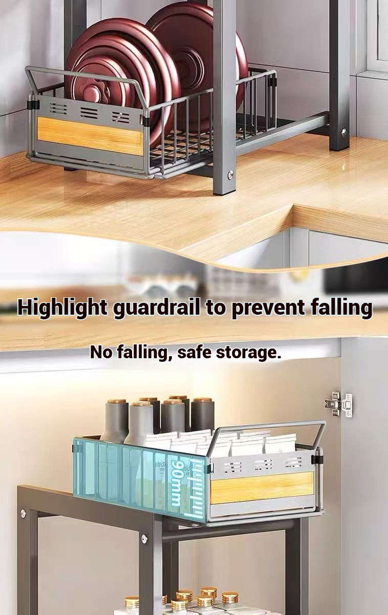 【Singapore Spot】Kitchen shelving sink storage seasoning rack dishware ...