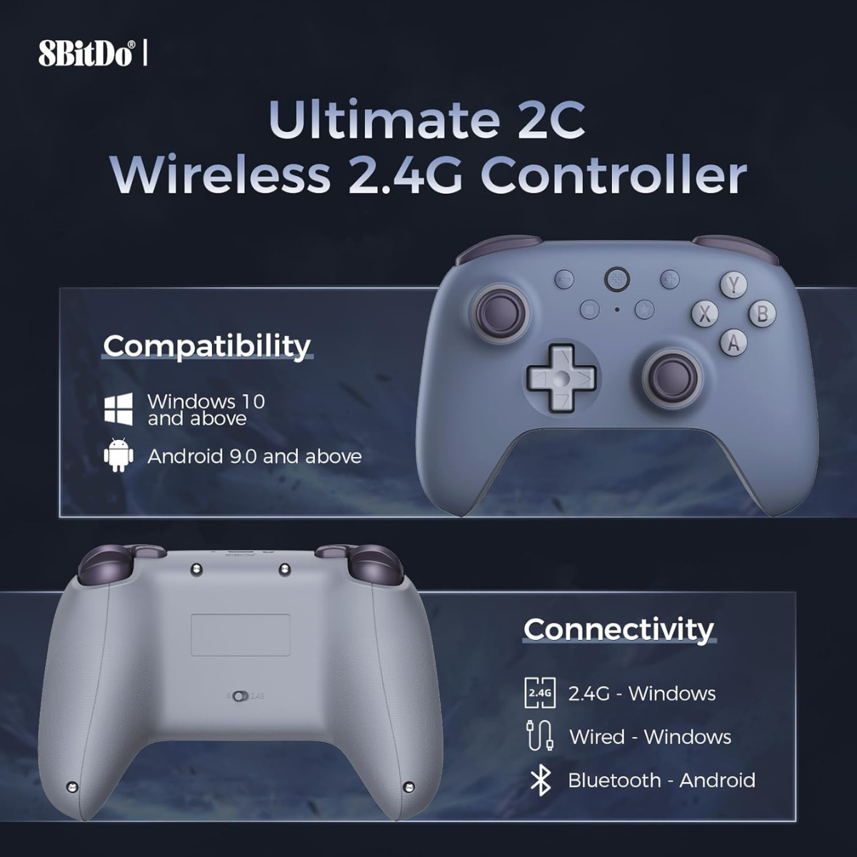 8BitDo Ultimate 2C Wireless Controller for PC Windows, Steam Deck ...
