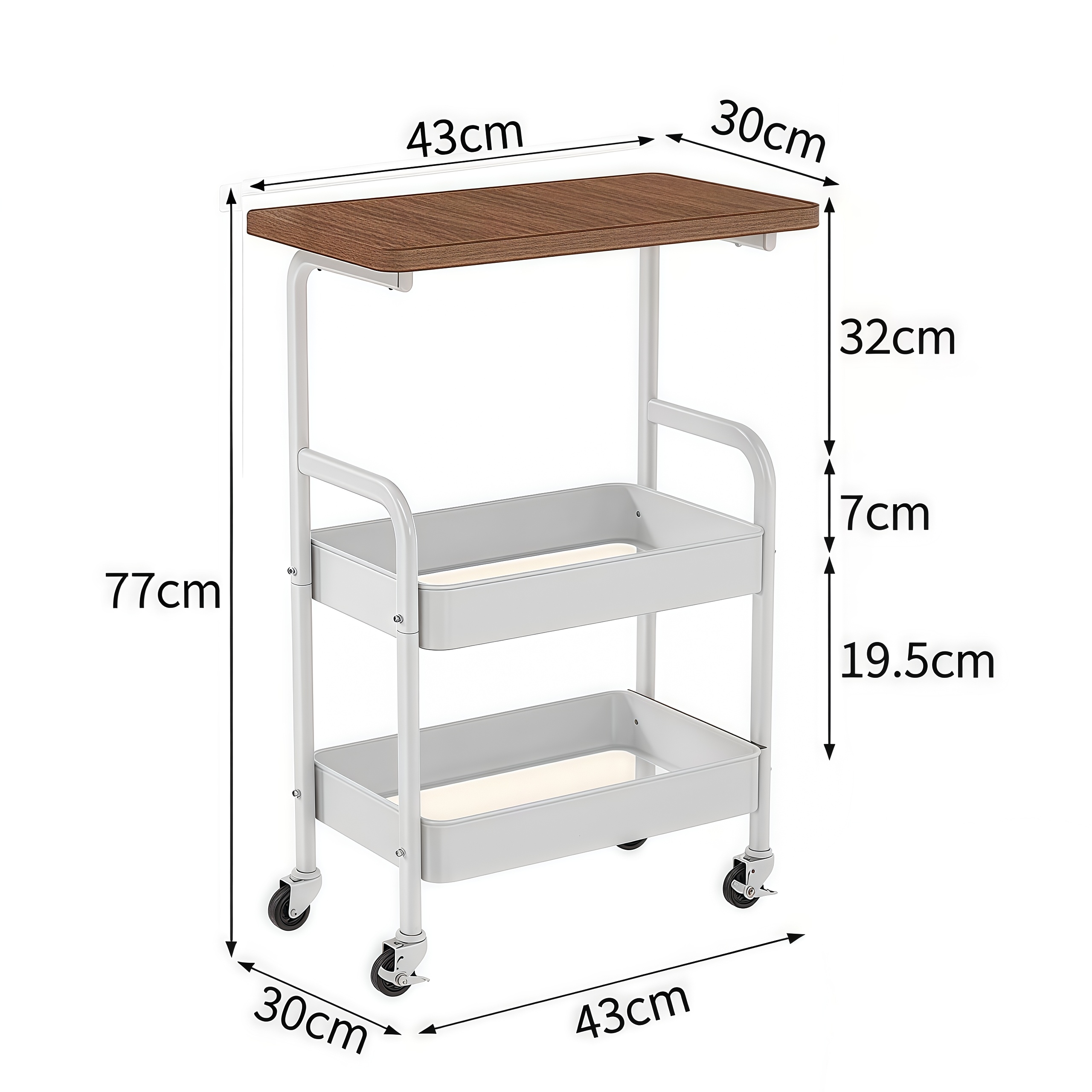 Trolley Racks with Wheels Multifunction Cart Storage Rack Shelf Rack ...