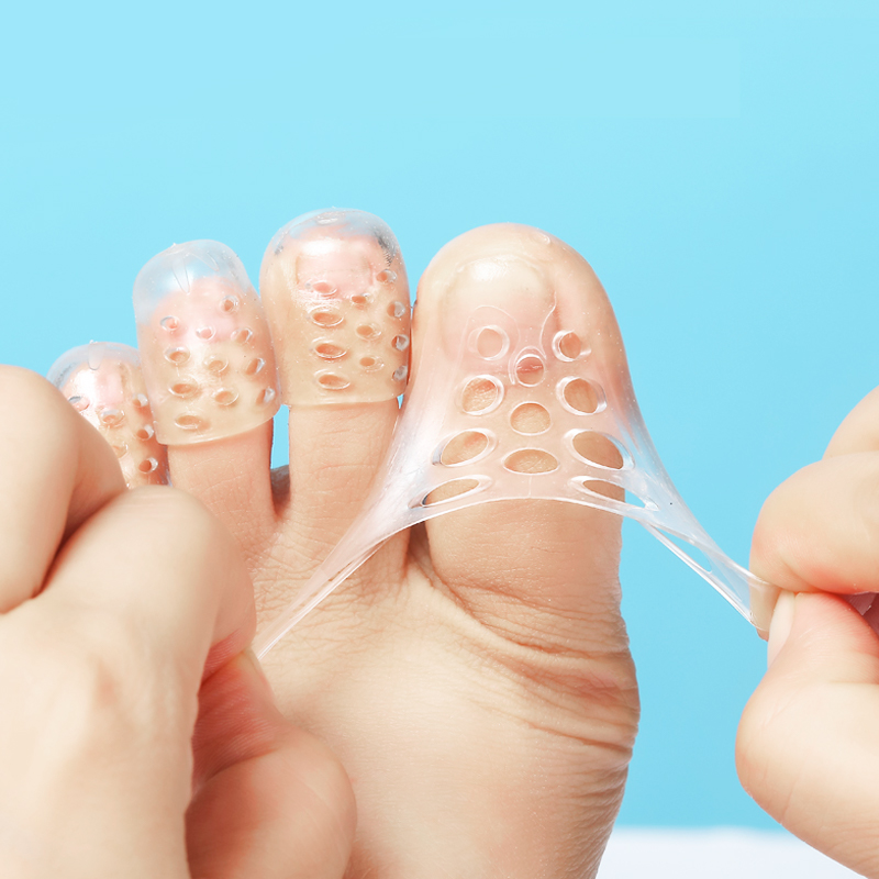5pcs Soft Silicone Toe Caps/Transparent Gel Toe Tubes/Prevents Blisters ...