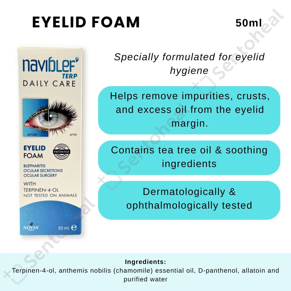 Naviblef Daily Eyelid Care Foam 50ml/ Blephagel 40g- Eye Cleansing Foam ...