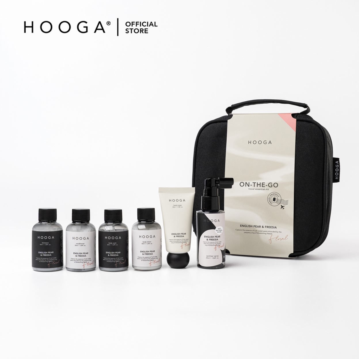 Hooga Black Series On-The-Go Travel Essential Kit (6 PIECES) | Travel ...