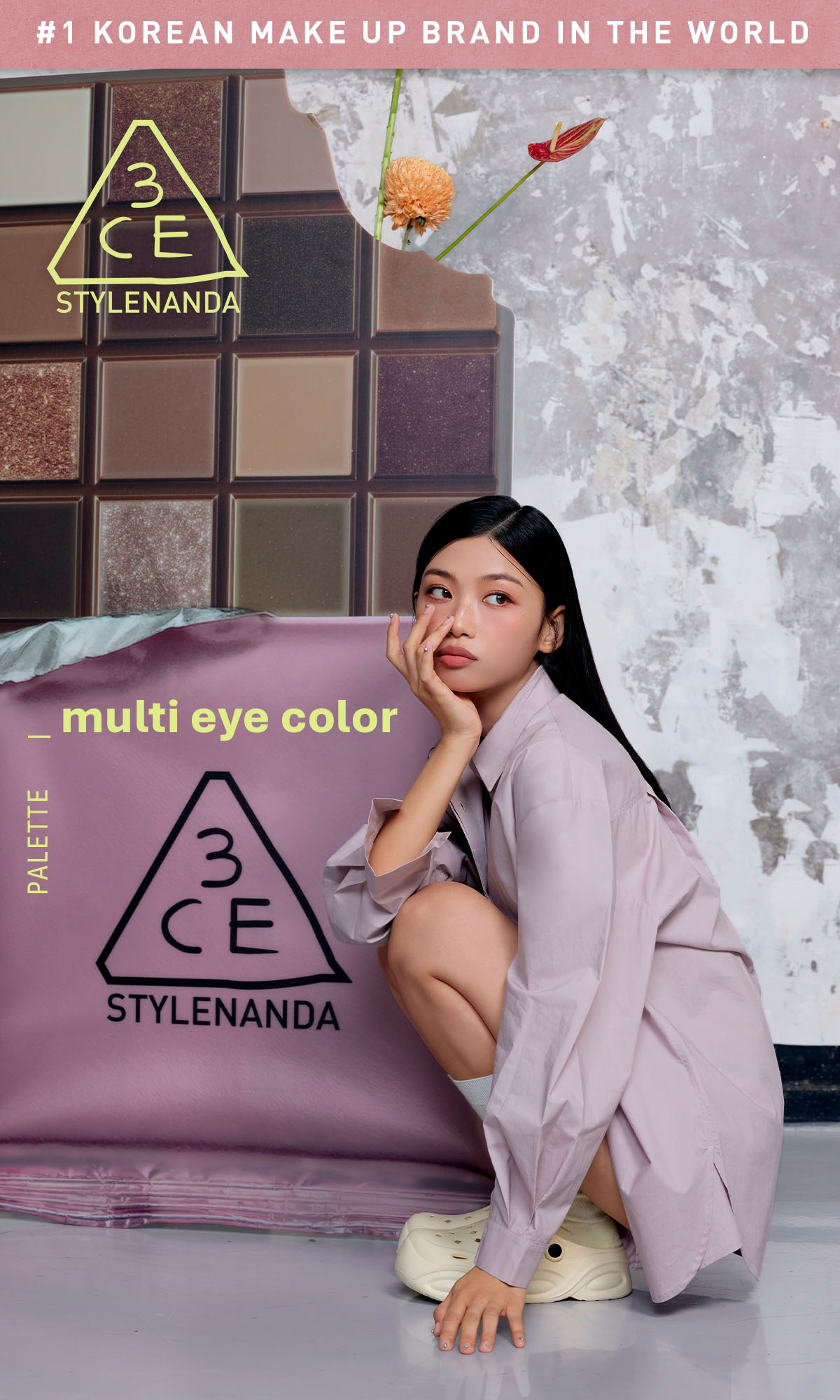 3CE Multi Eye Color Palette, 9 matte, shimmer, glitter shades smooth ...