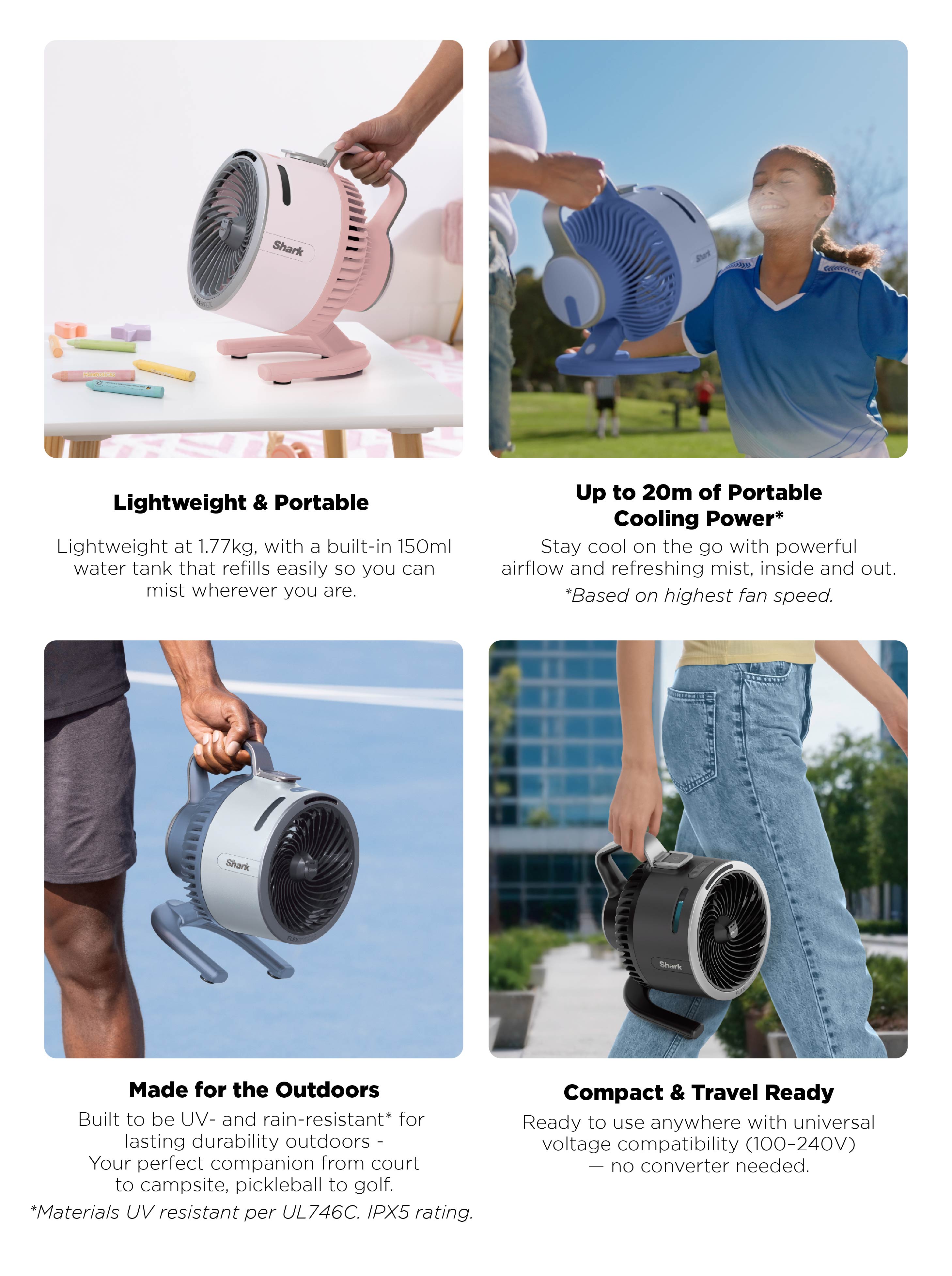 [NEW ARRIVAL] Shark FlexBreeze HydroGo™ Portable Misting Fan - FA050SM ...