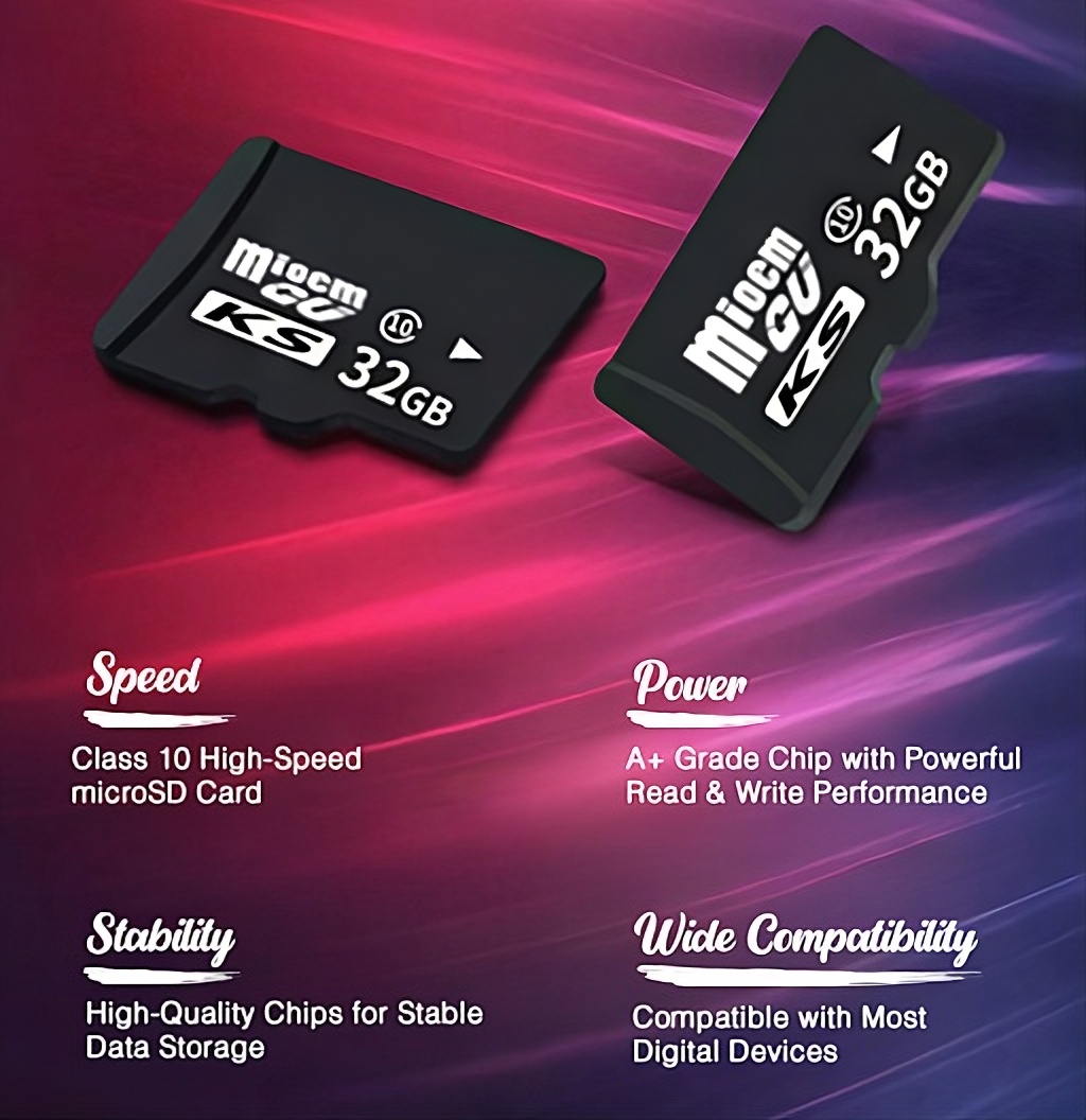 High-Speed microSD Card 32GB–256GB | Full HD Video Recording | Memory ...