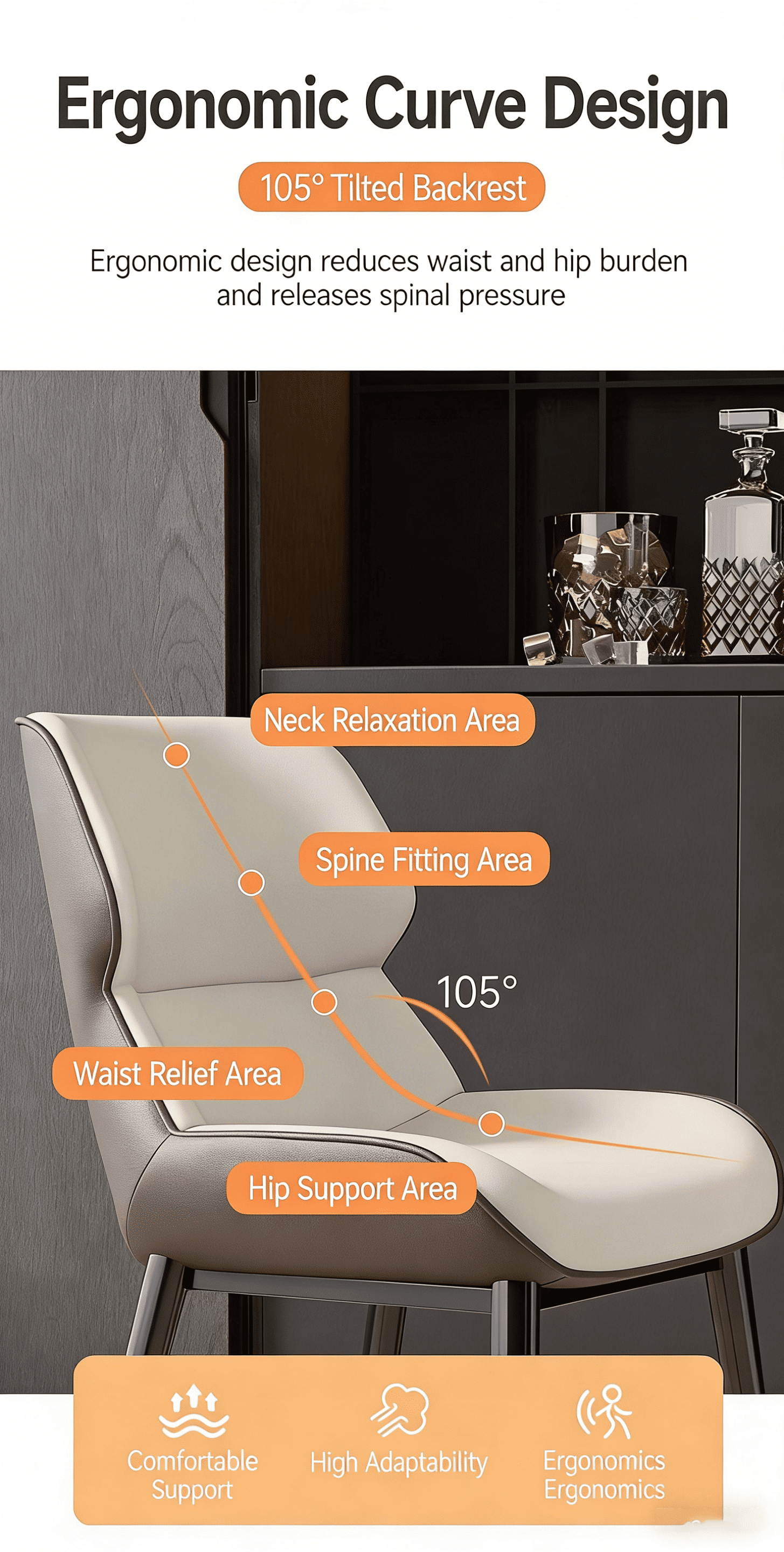 【LILI.SG】Dining chairs home dining table chairs light luxury high-end ...