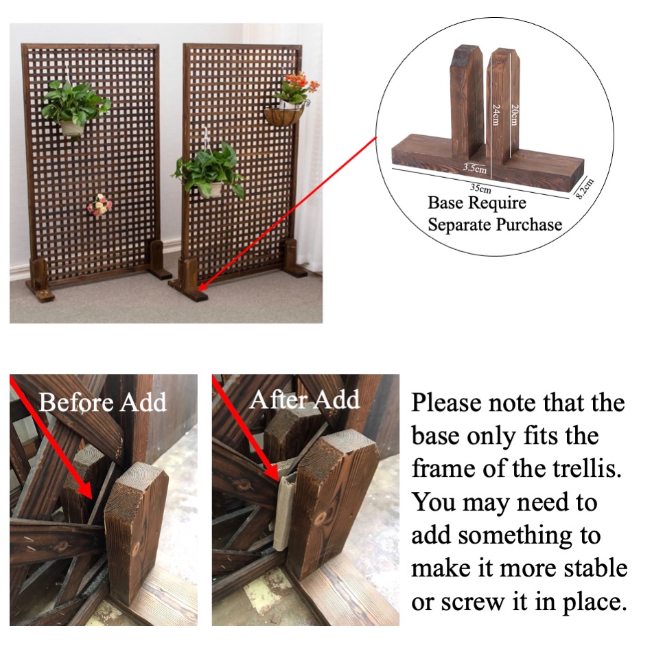 [SG THEJOYLAND] Square Trellis Plant Rack Wood Wooden Rack Garden ...