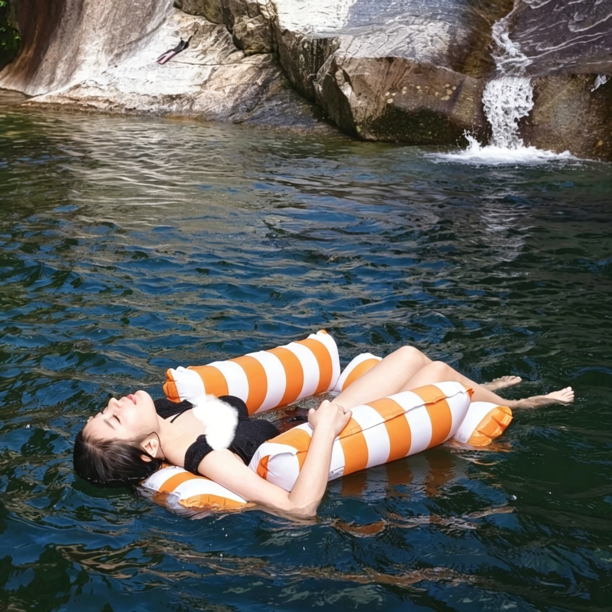【SG】﻿ swimming ring Kids adult Lying floating bed Inflatable Water ...
