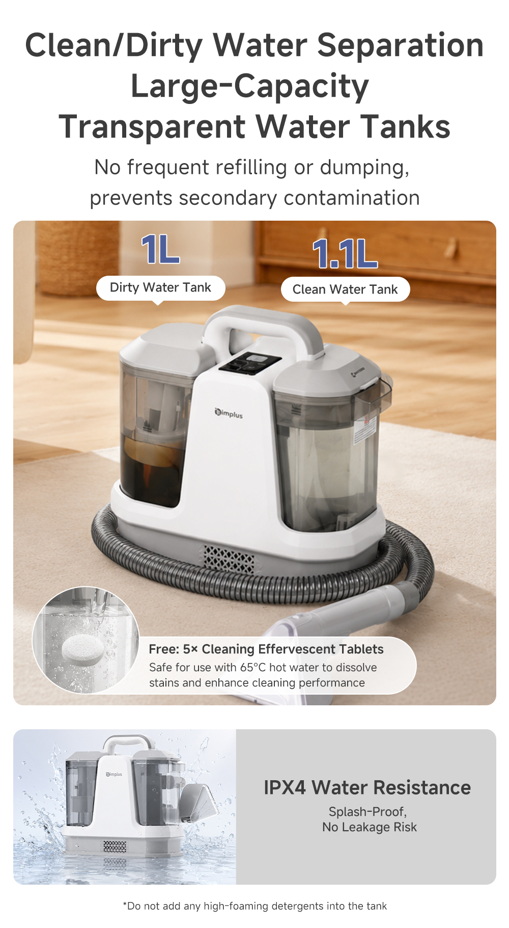 [New Launch] Simplus Spot & Fabric Cleaner | 100℃ Steam + 65℃ Hot Water ...