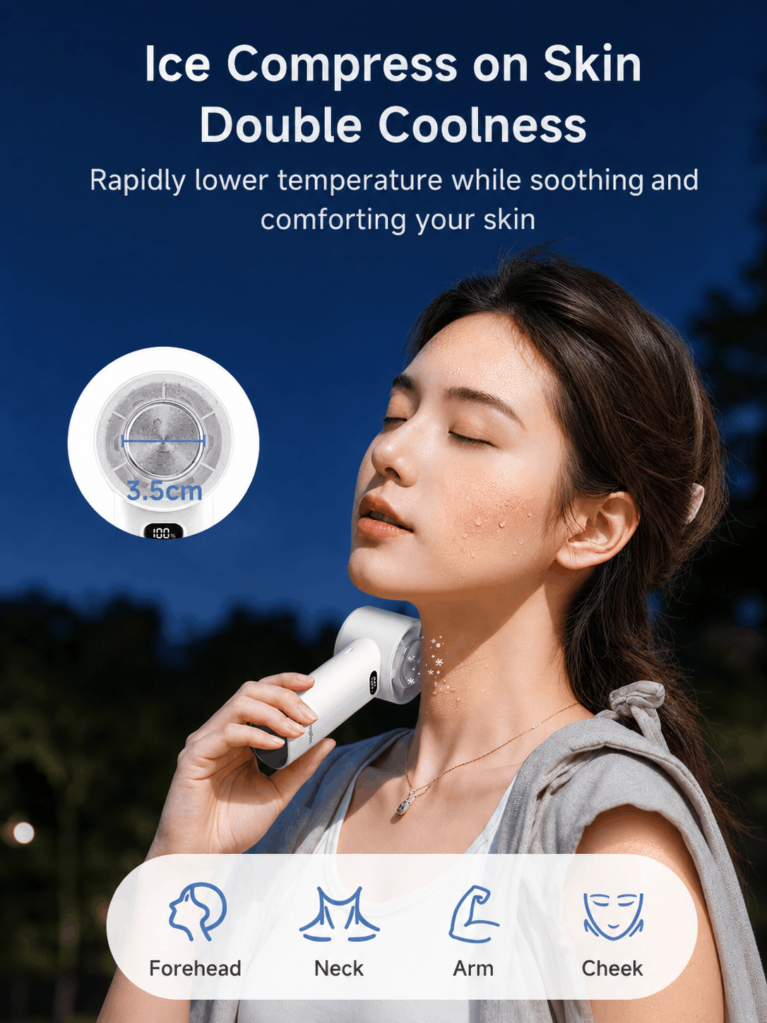 Simplus 15°C Ice-Cooling Portable Fan | 100 Speed Levels | 23hrs ...