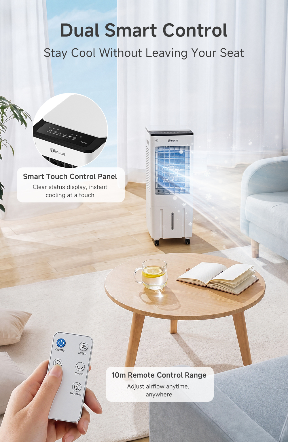 [New Launch] Simplus Air Cooler | 10L Water Tank | 8M Distance Airflow ...