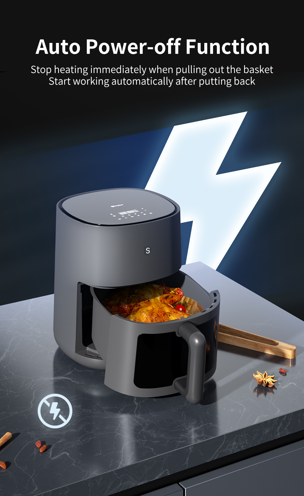 Simplus 13-in-1 Air Fryer | 5L | Fry, Grill, Bake...++ | Up to 90% Less ...