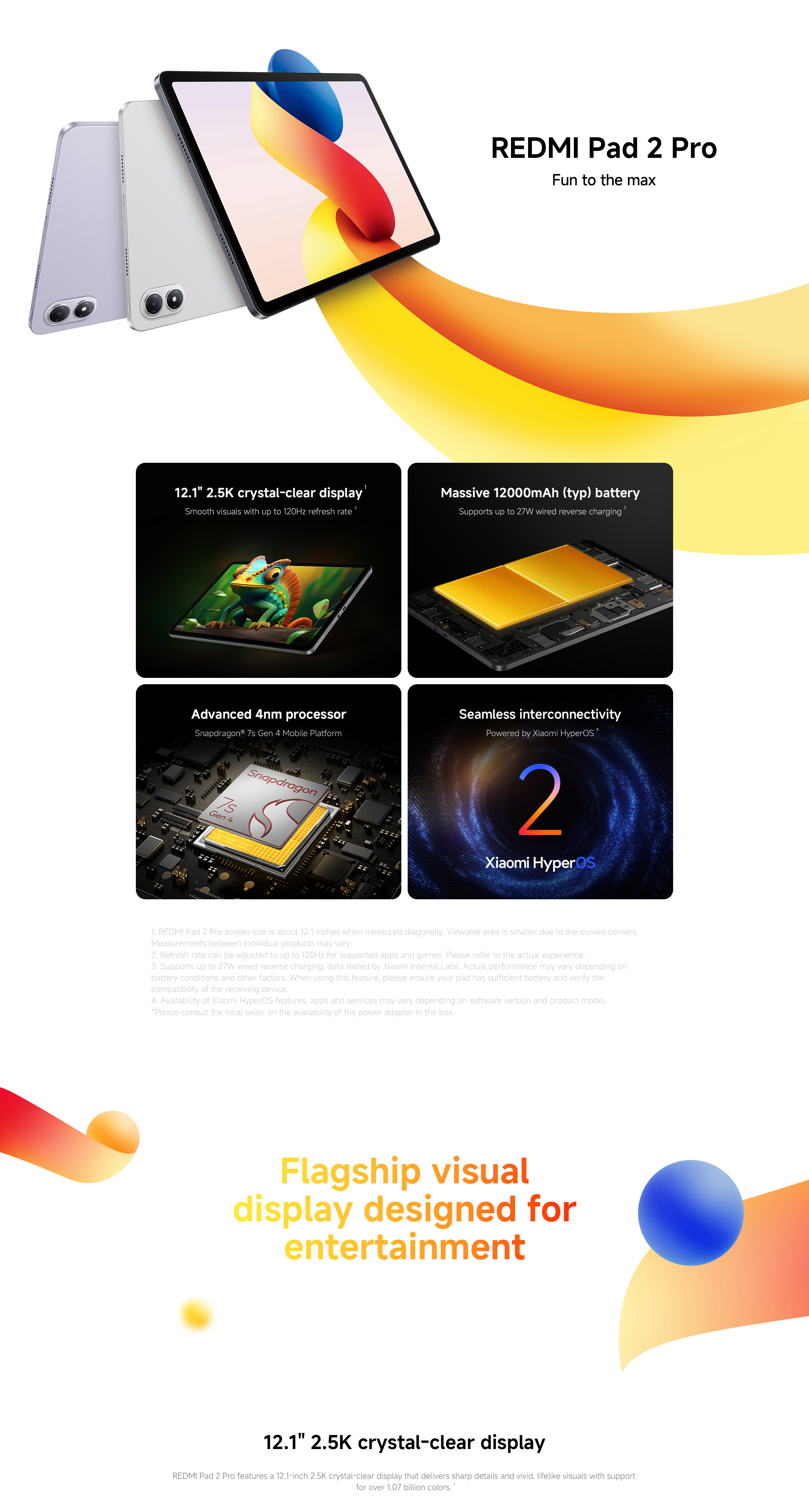 Xiaomi REDMI Pad 2 Pro | 6GB+128GB, 12.1
