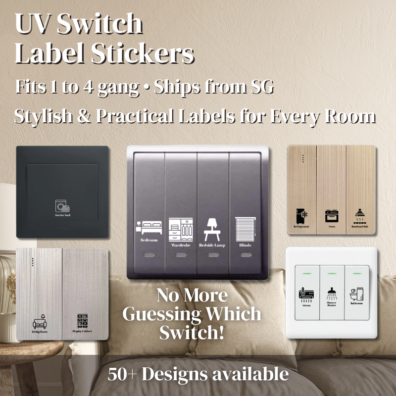 [SG Local] Borderless UV Switch Label Stickers | Decal | Waterproof ...