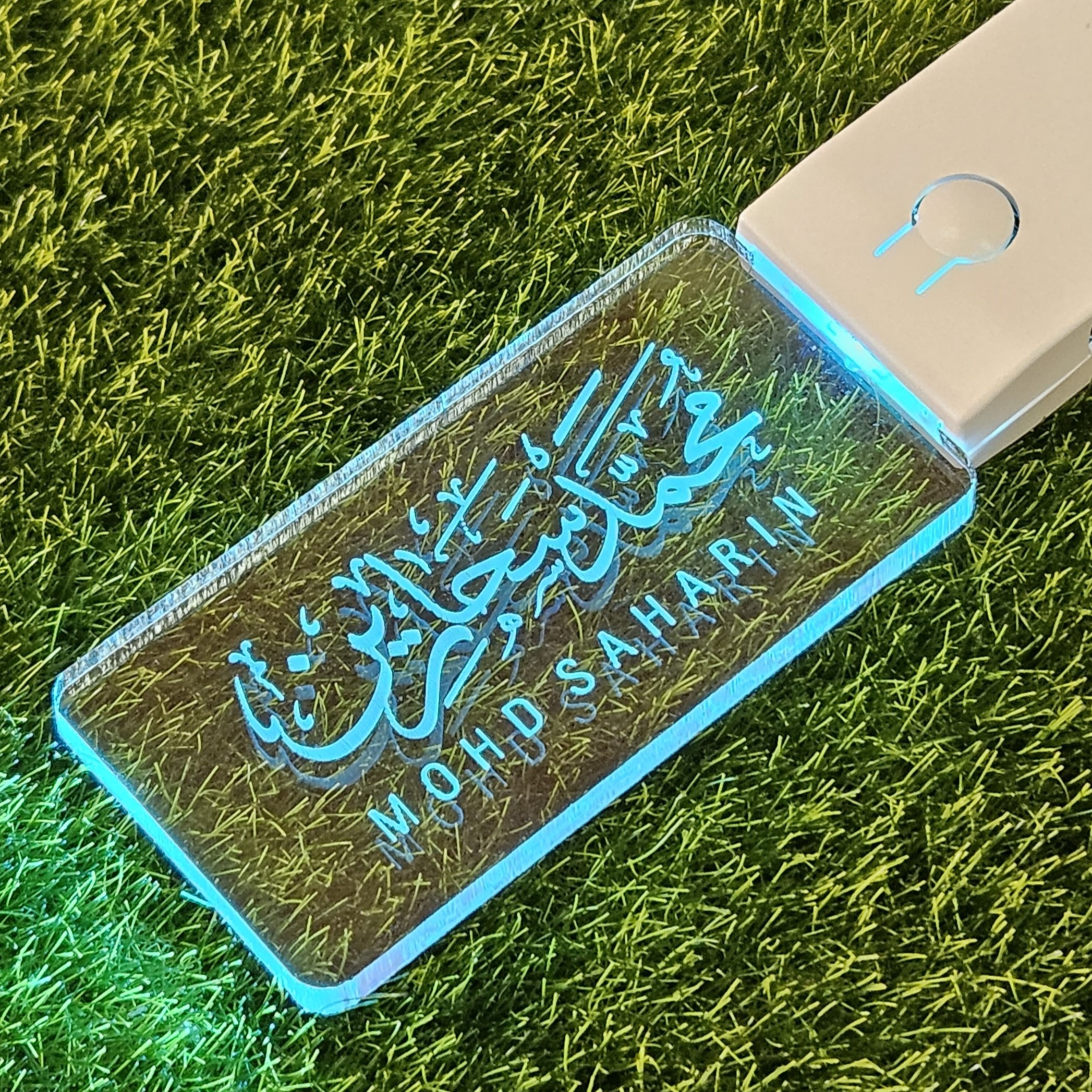 Keychain LED Khat 7 Color LED Rechargeable Battery Khat Thuluth Khat ...