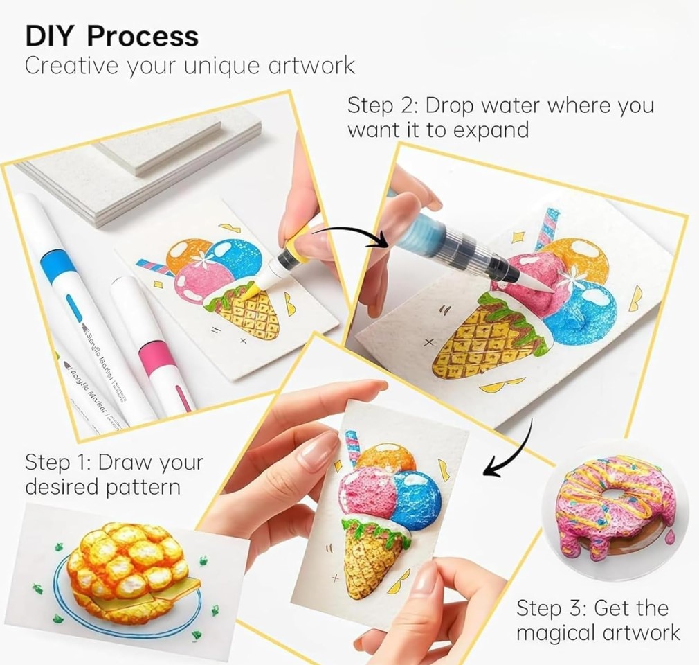 3D Drawing Canvas Magic Sponge White Magic Foam Texture Paper Cellulose ...