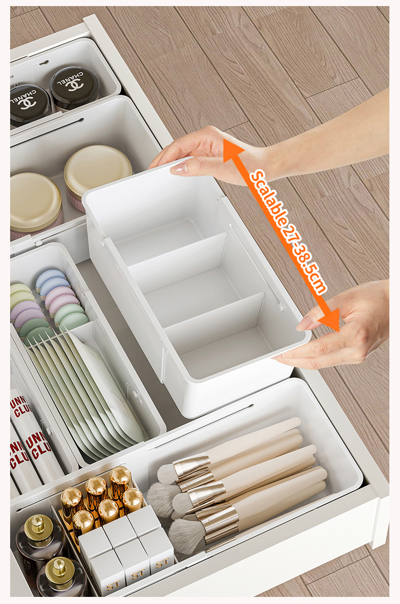 (HOME+) Scalable Storage Box Drawer Desktop Cosmetics Partition Storage ...