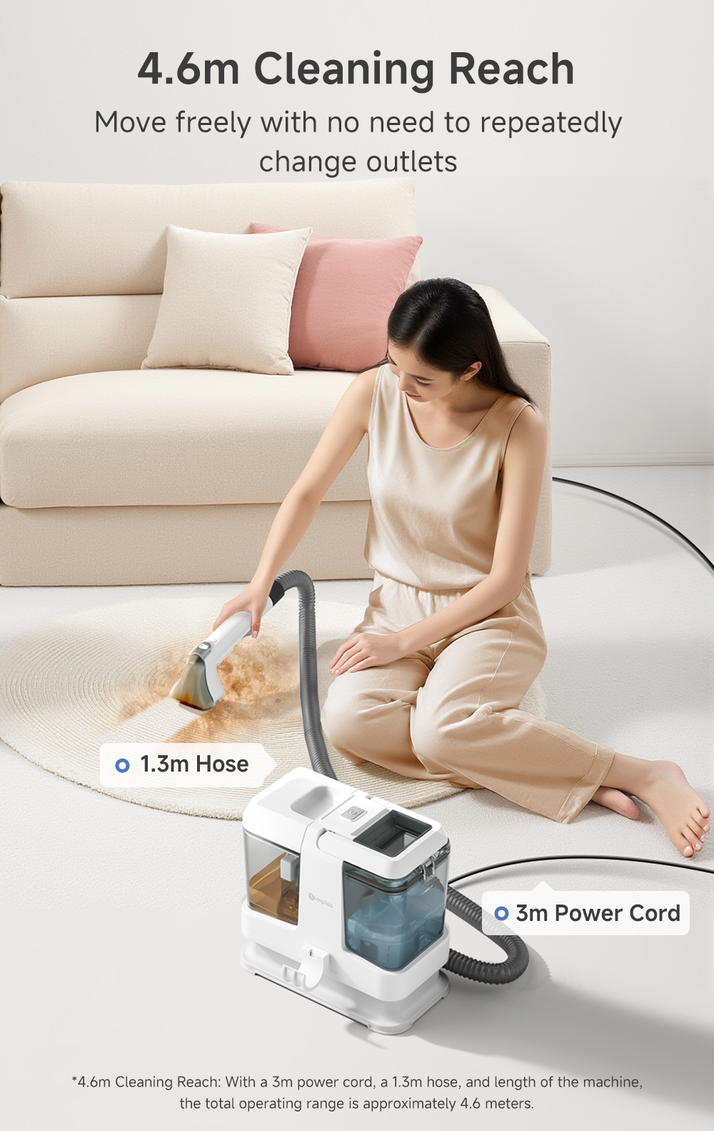 Simplus Spot & Fabric Cleaner | 12,000Pa Suction | 2.5kg Lightweight ...