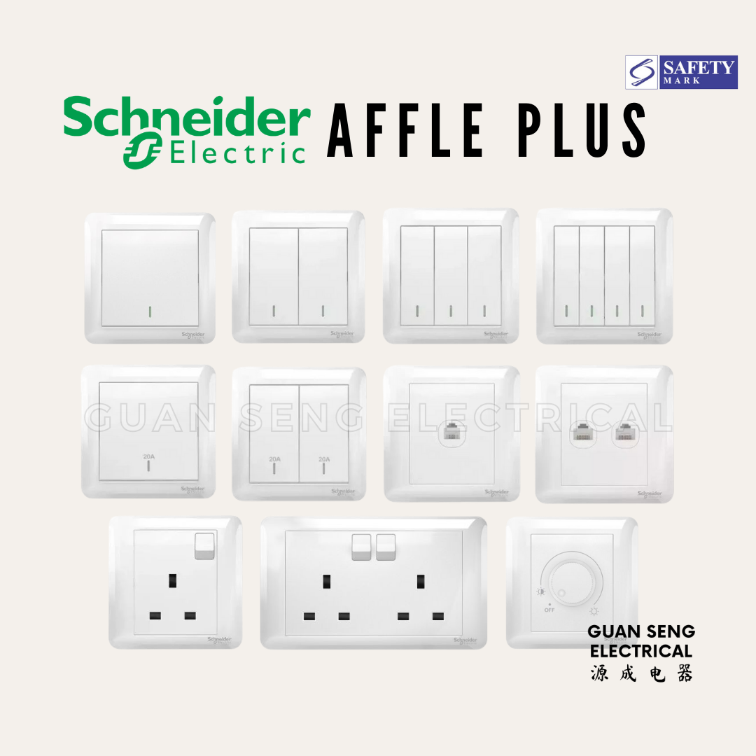[SG Seller] Schneider Affle Plus Switch Socket White | Guan Seng ...