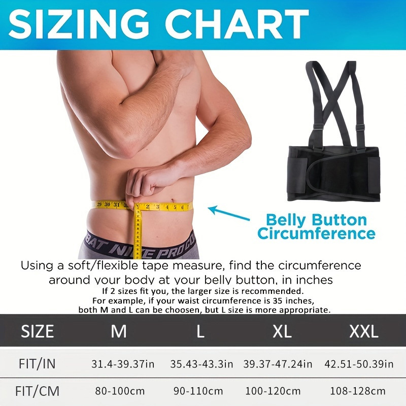 SG丨Waist Support Belt With Suspender Strap Industrial Work Back Brace ...