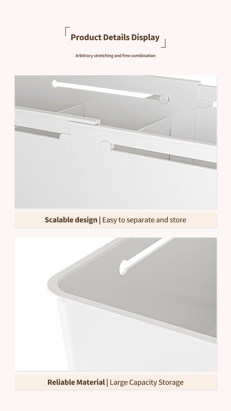 (HOME+) Scalable Storage Box Drawer Desktop Cosmetics Partition Storage ...