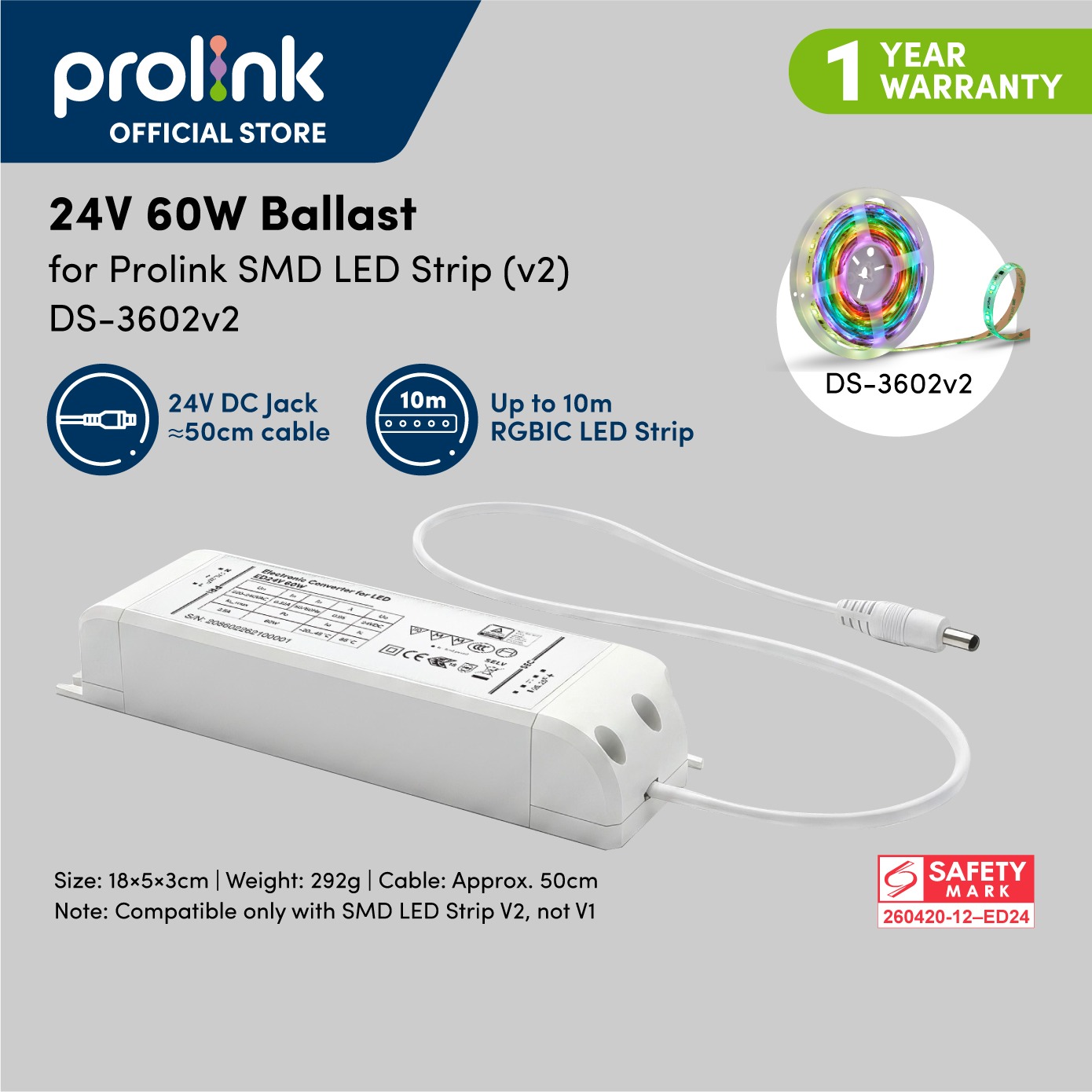 [Dust+Water Resistant] Prolink Premium Smart 24V Smart LED Strip Light ...