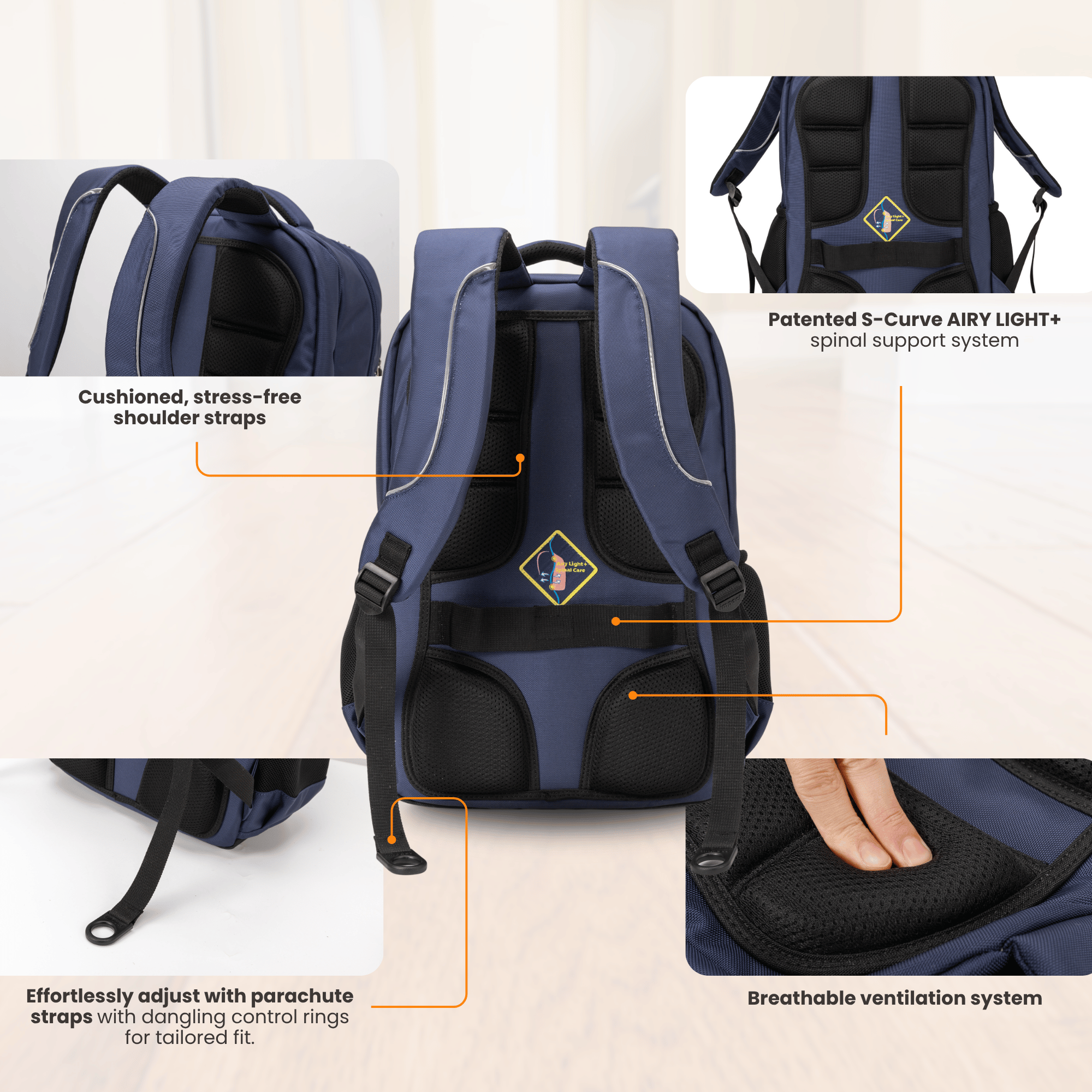 IMPACT Ergonomic Detachable Trolley Backpack for Kids & Adults IP-2300 ...