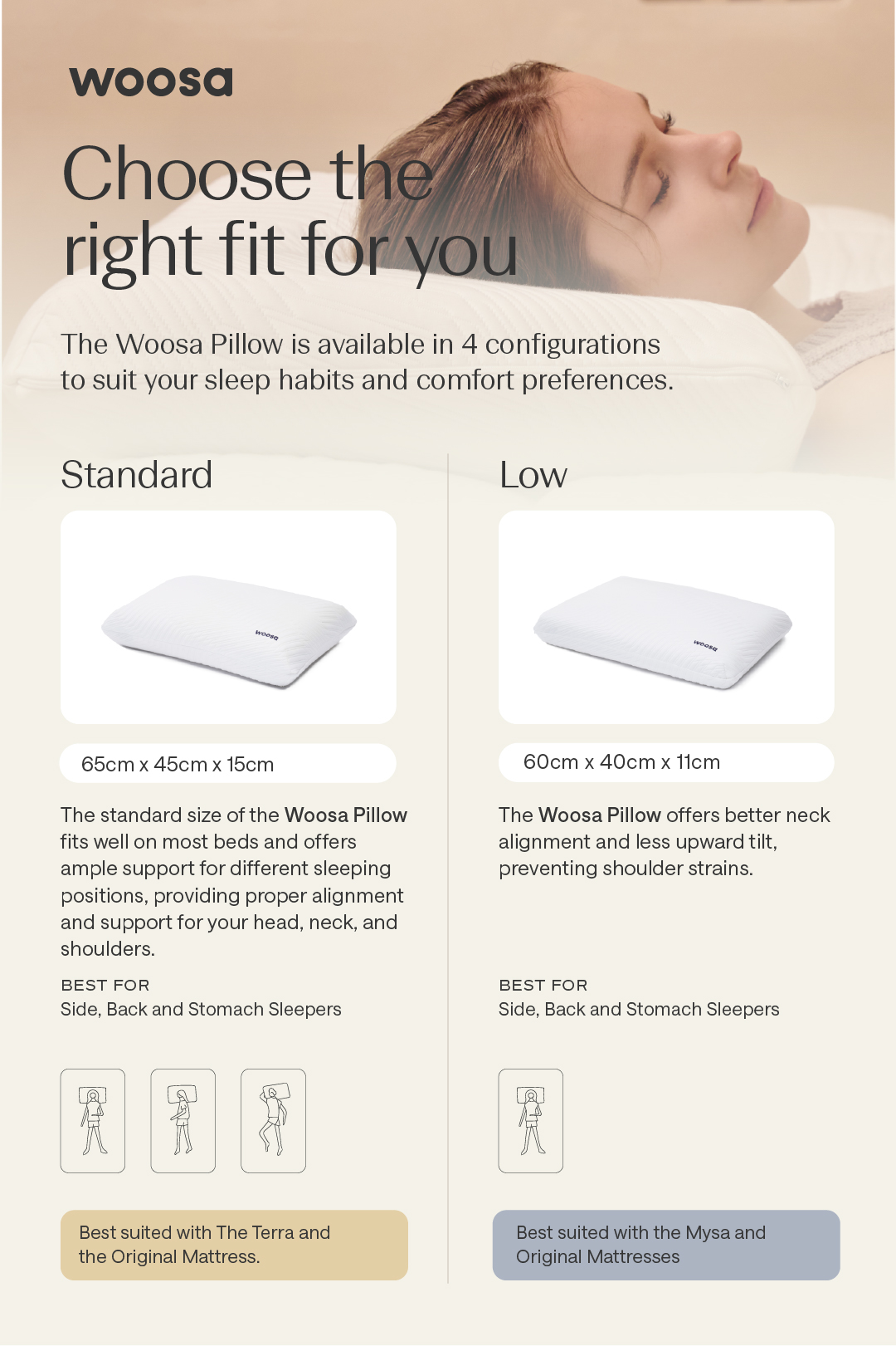 Woosa Pillow (Regular/Low/Contour/Long) | Shopee Singapore