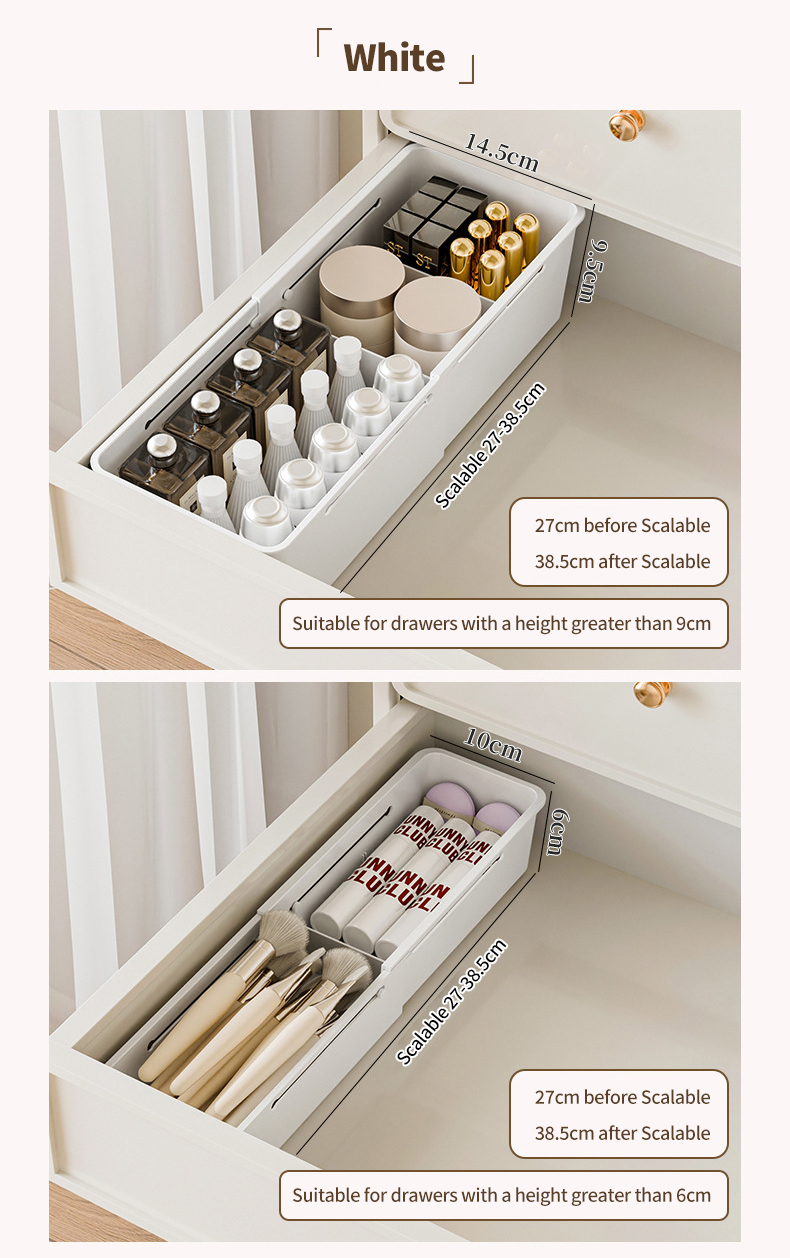 (HOME+) Scalable Storage Box Drawer Desktop Cosmetics Partition Storage ...