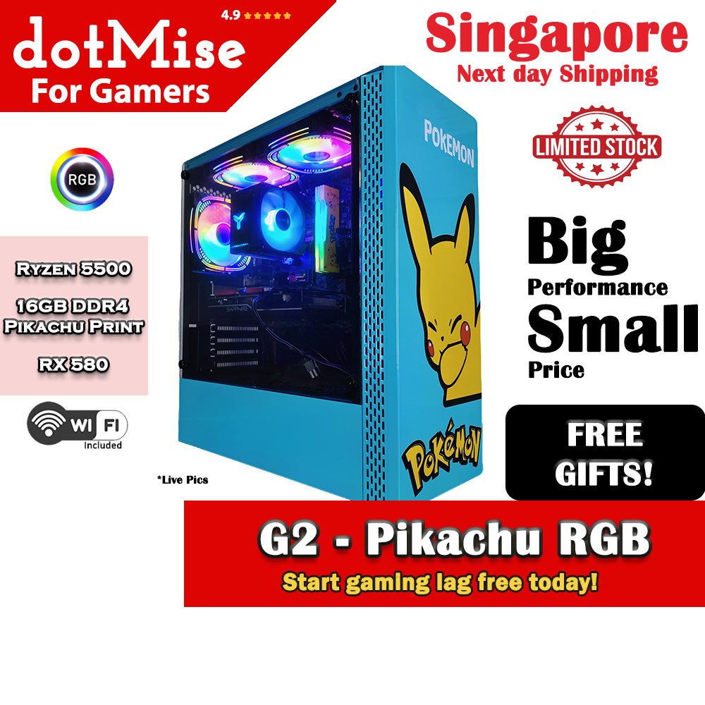 Pikachu Gaming Desktop PC | Custom Design | Pikachu Printed Rams ...