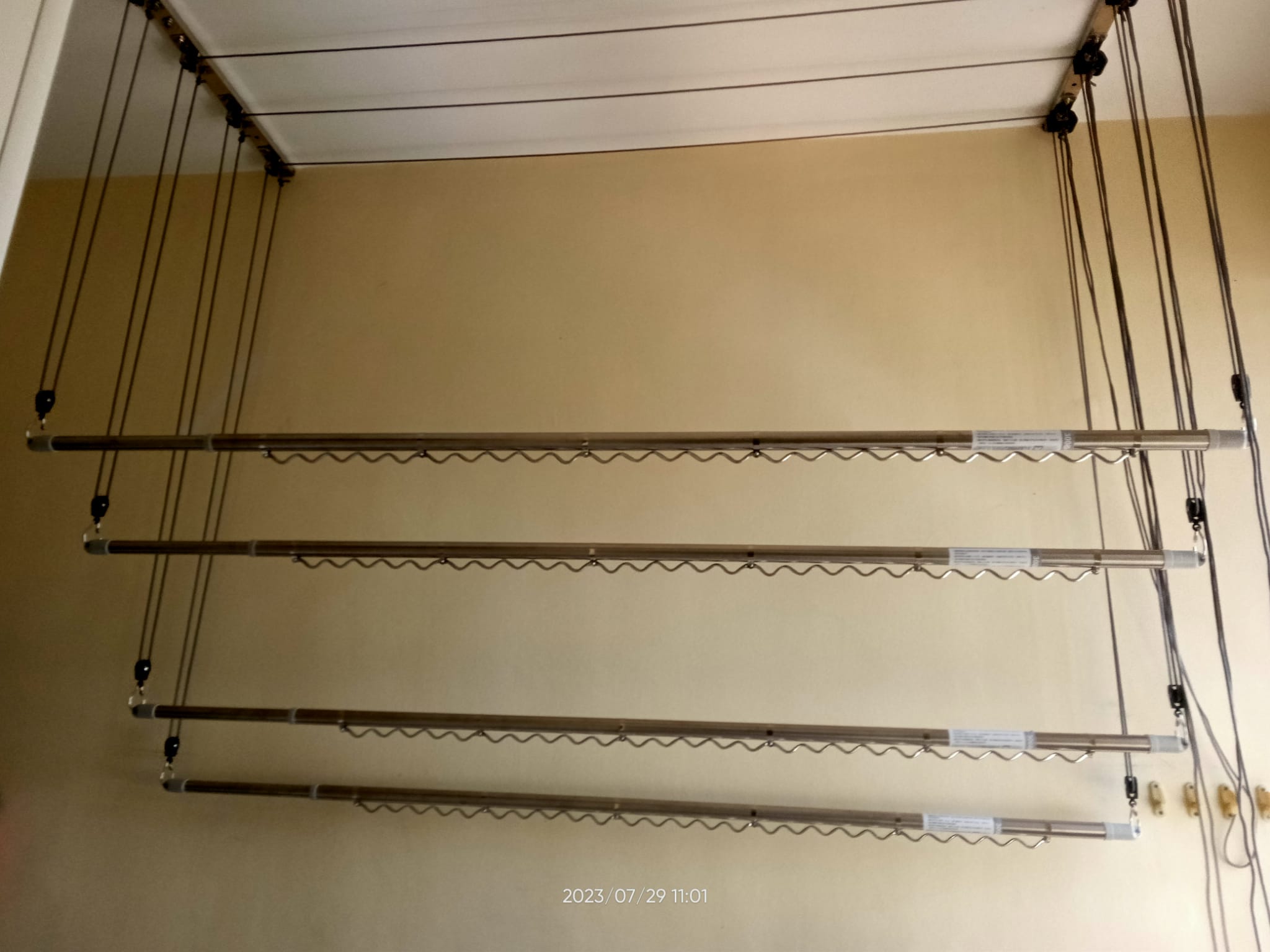 EZ Tier Ceiling Clothes Drying Rack - Pull-cord lifting (Local seller ...