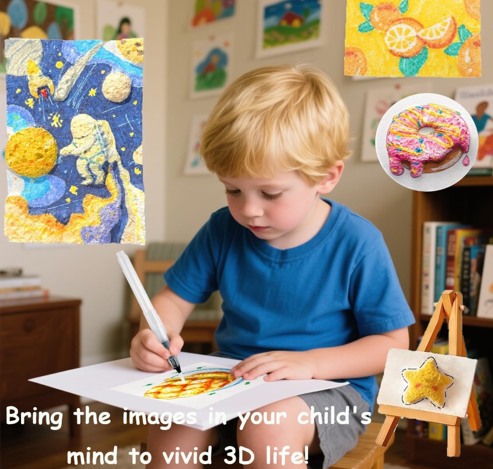 3D Drawing Canvas Magic Sponge White Magic Foam Texture Paper Cellulose ...
