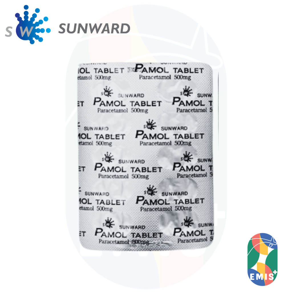 Sunward Paracetamol 500mg (PARATAB) Tablets 10 Tablets / Blister Pack ...