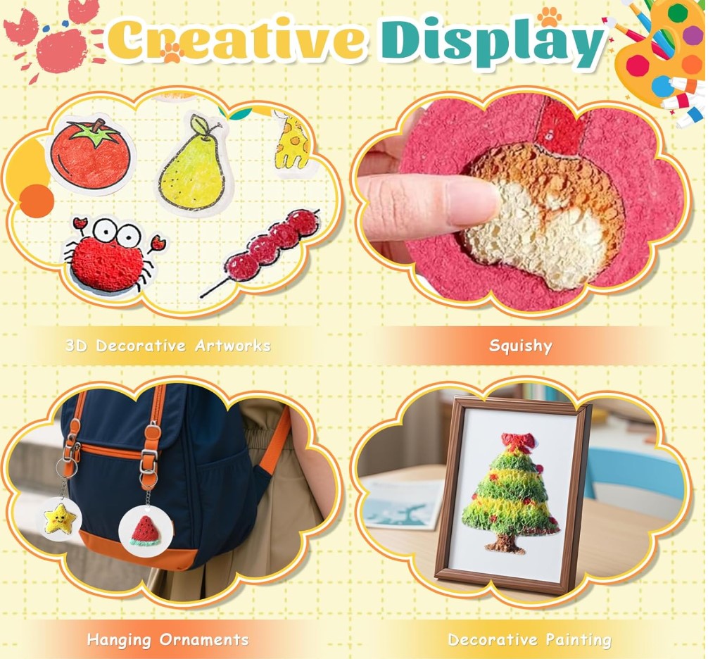 3D Drawing Canvas Magic Sponge White Magic Foam Texture Paper Cellulose ...