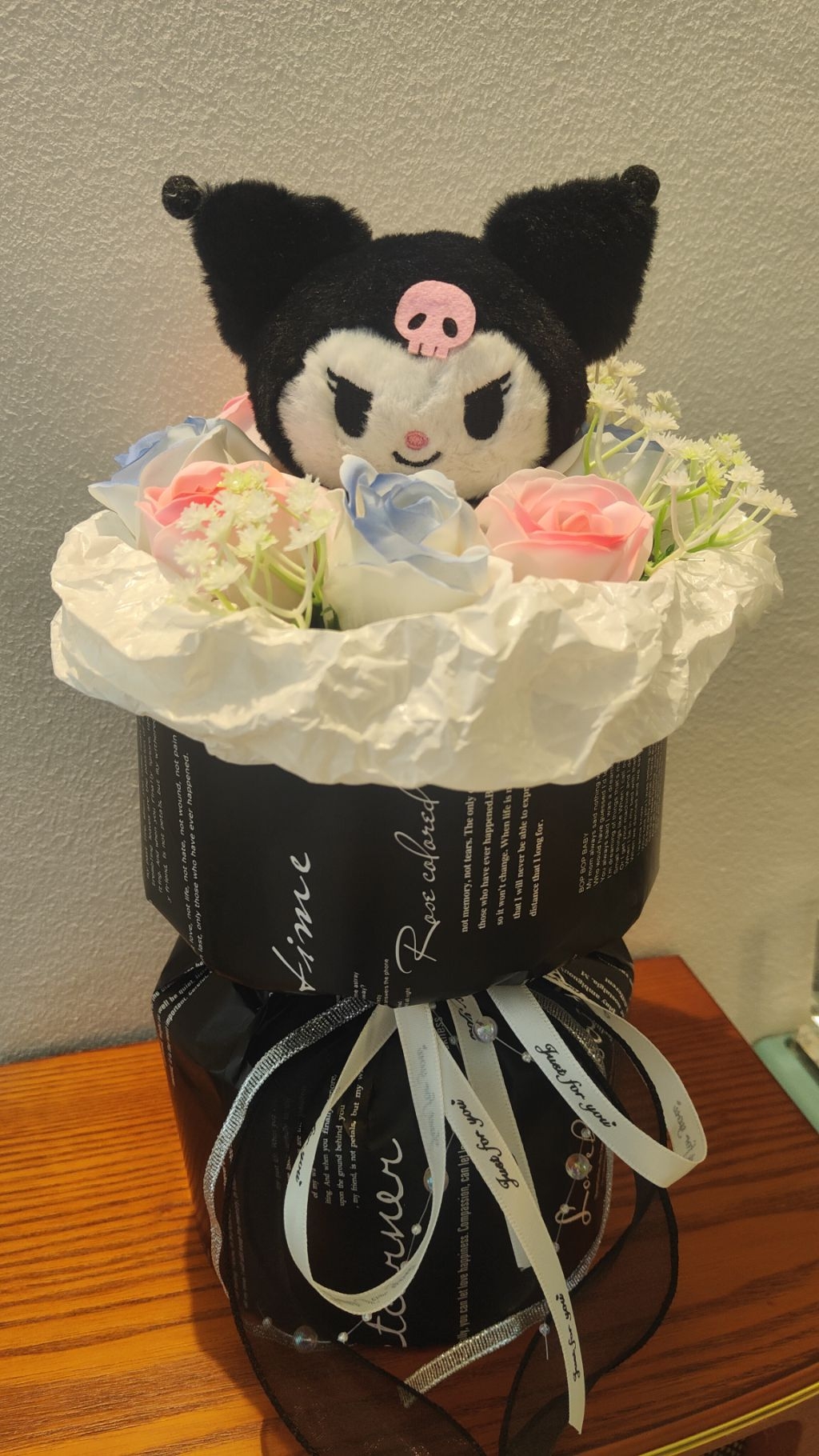 Kuromi-themed preserved rose bouquet for Valentine's day, Birthday ...