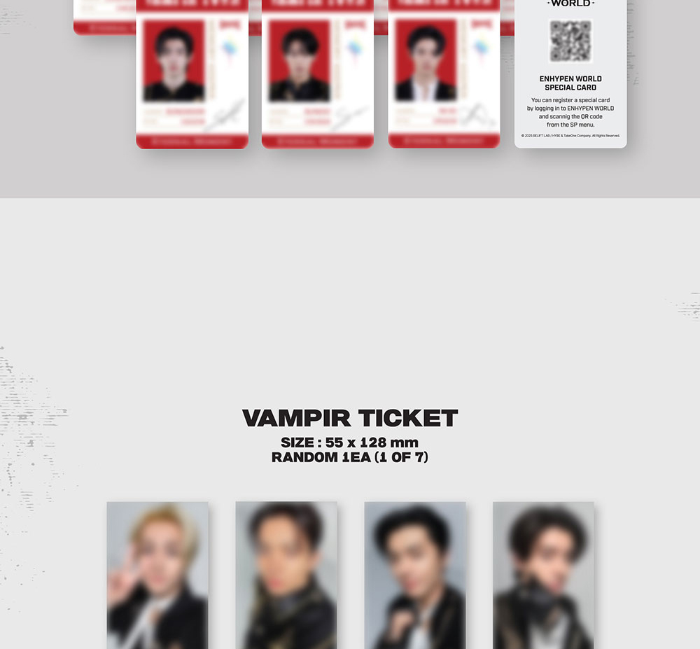 VAMPIRE BASIC ver.) ENHYPEN - WORLD COUPON CARD COLLECTION (20th